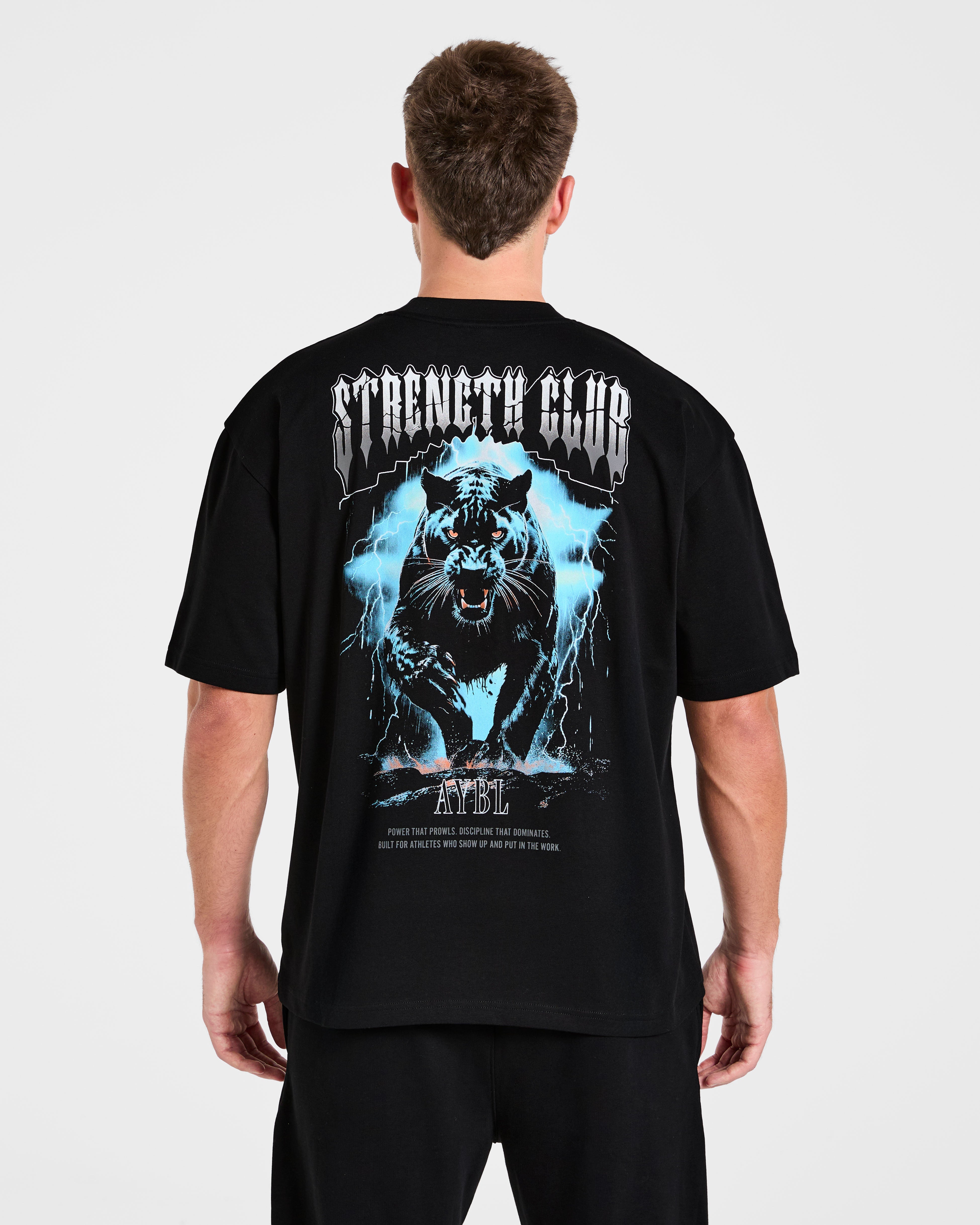 T-shirt Oversized Hunt Your Goals - Nero