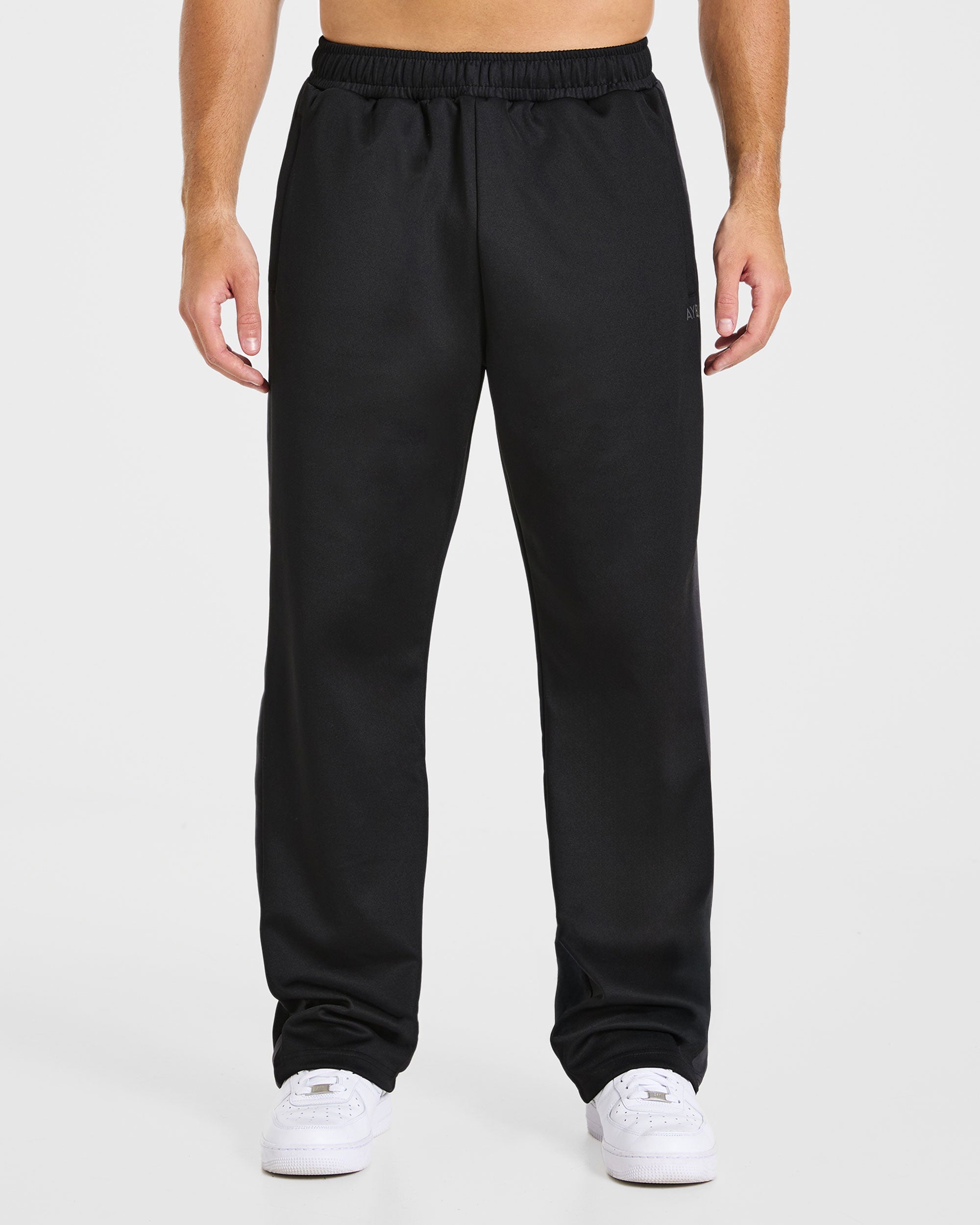 Pantaloni Jogger Classici a Gamba Dritta - Nero/Grigio Scuro