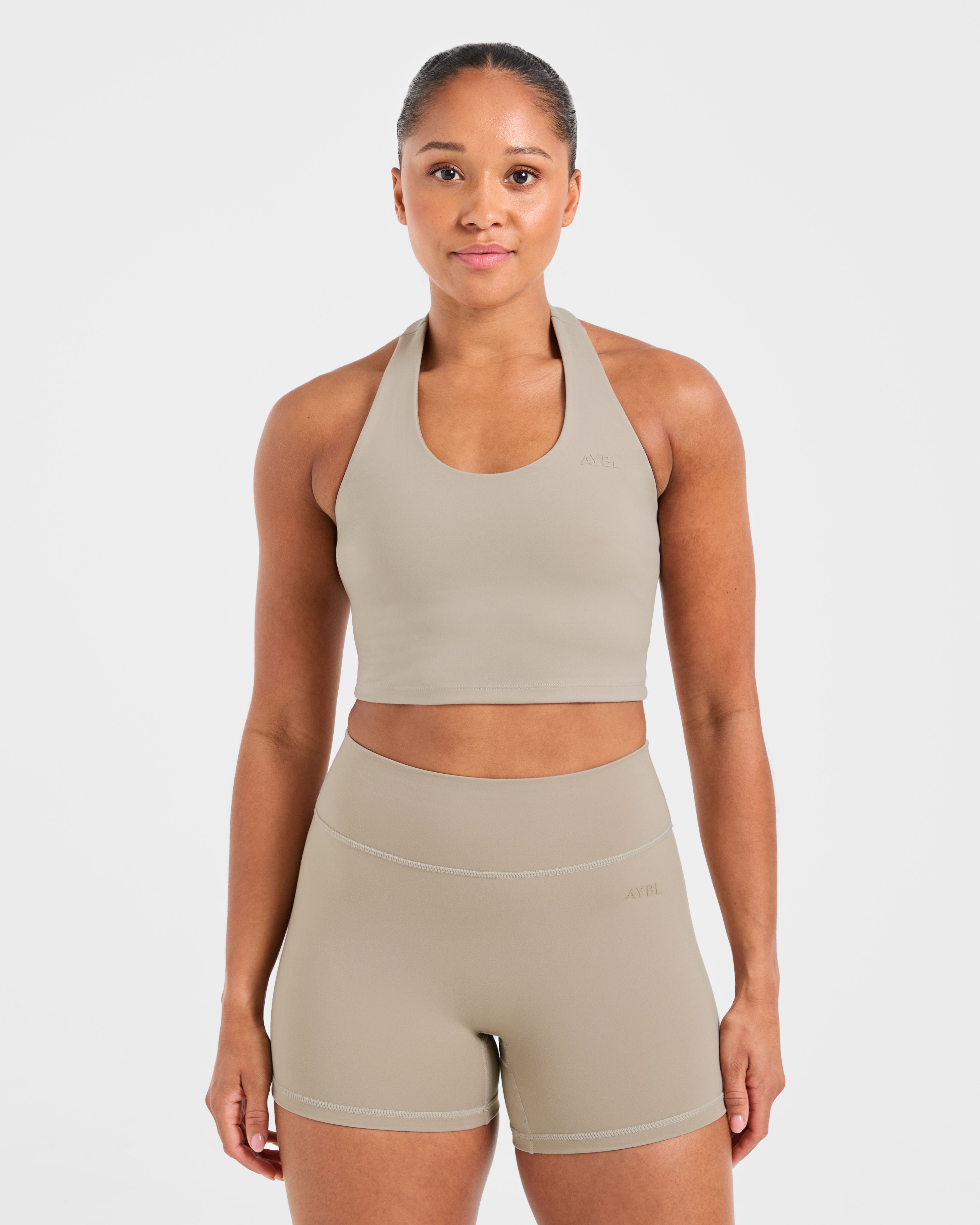 Top Corto con Spalline - Taupe Mute