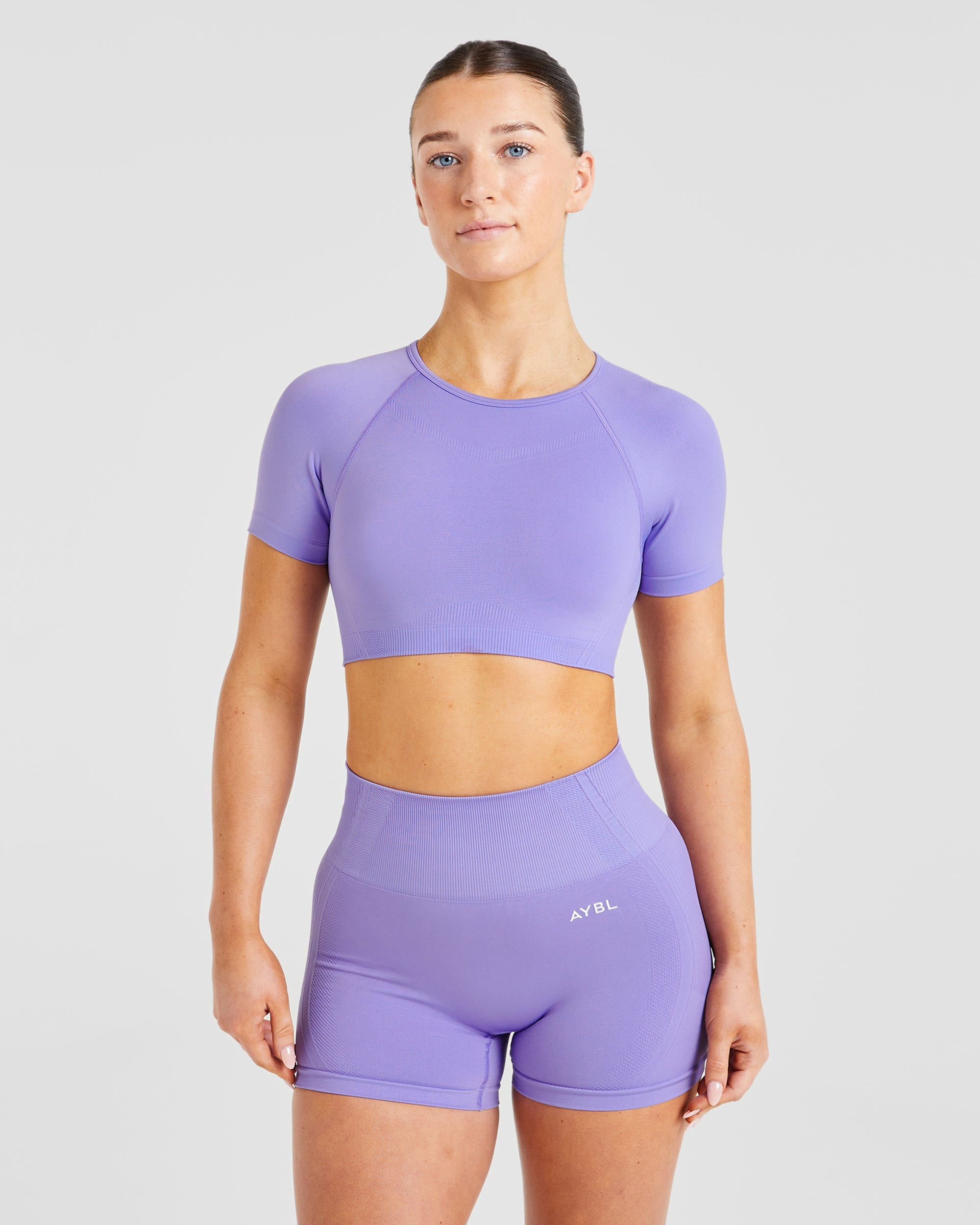 Crop Top Senza Cuciture Balance V3 - Viola Lavanda
