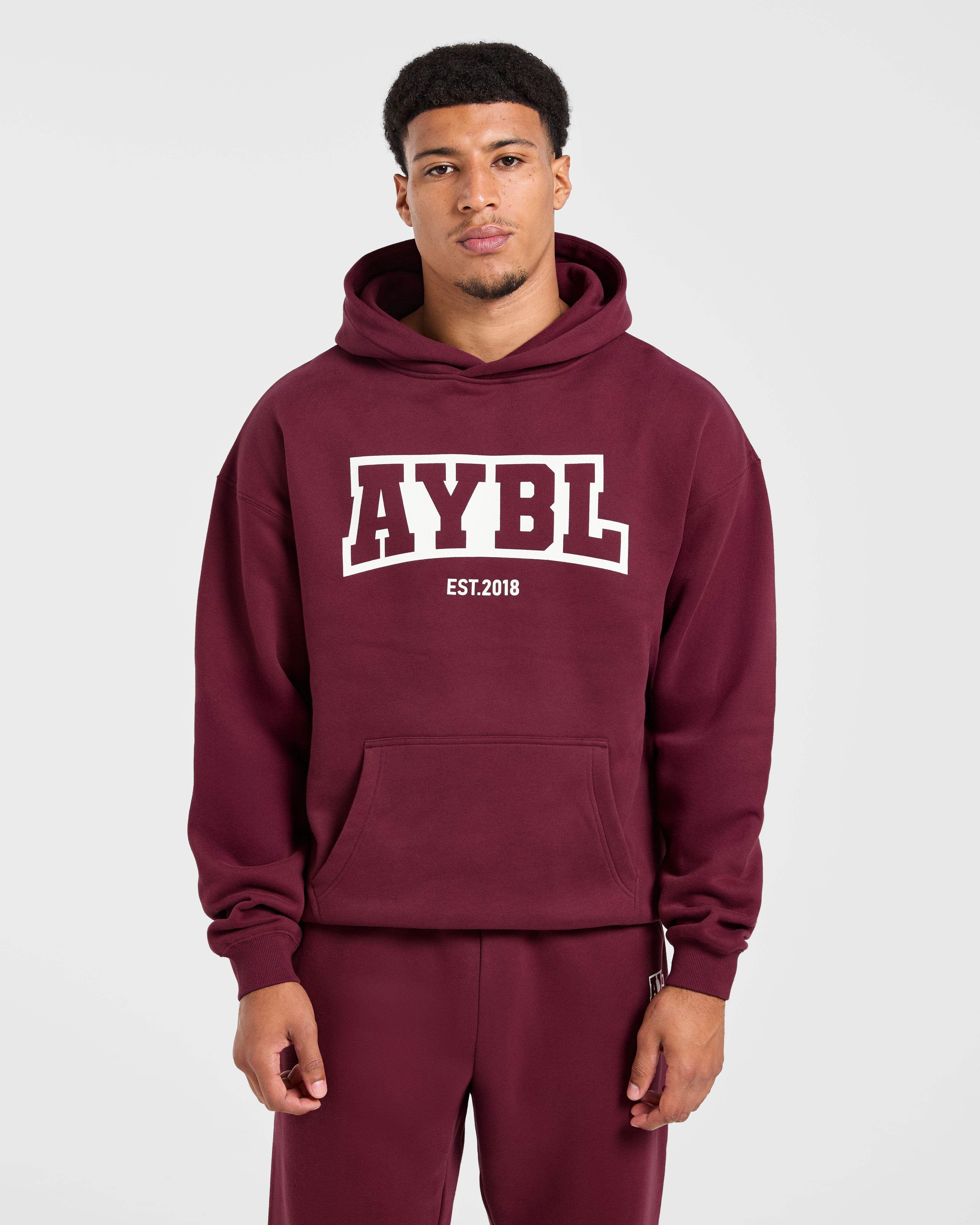 Academy Oversized Hoodie - Borgogna