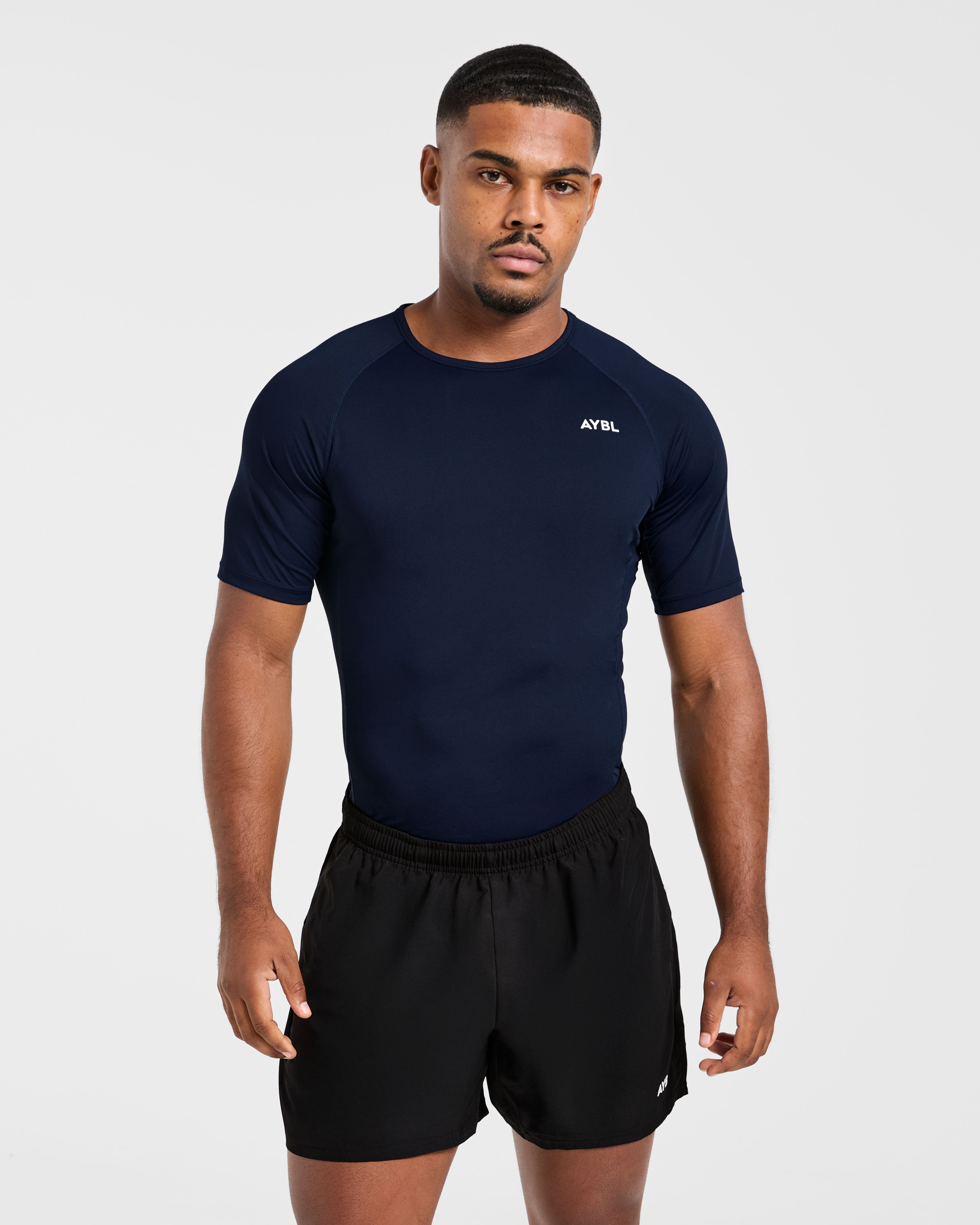 T-shirt Compression - Blu Navy
