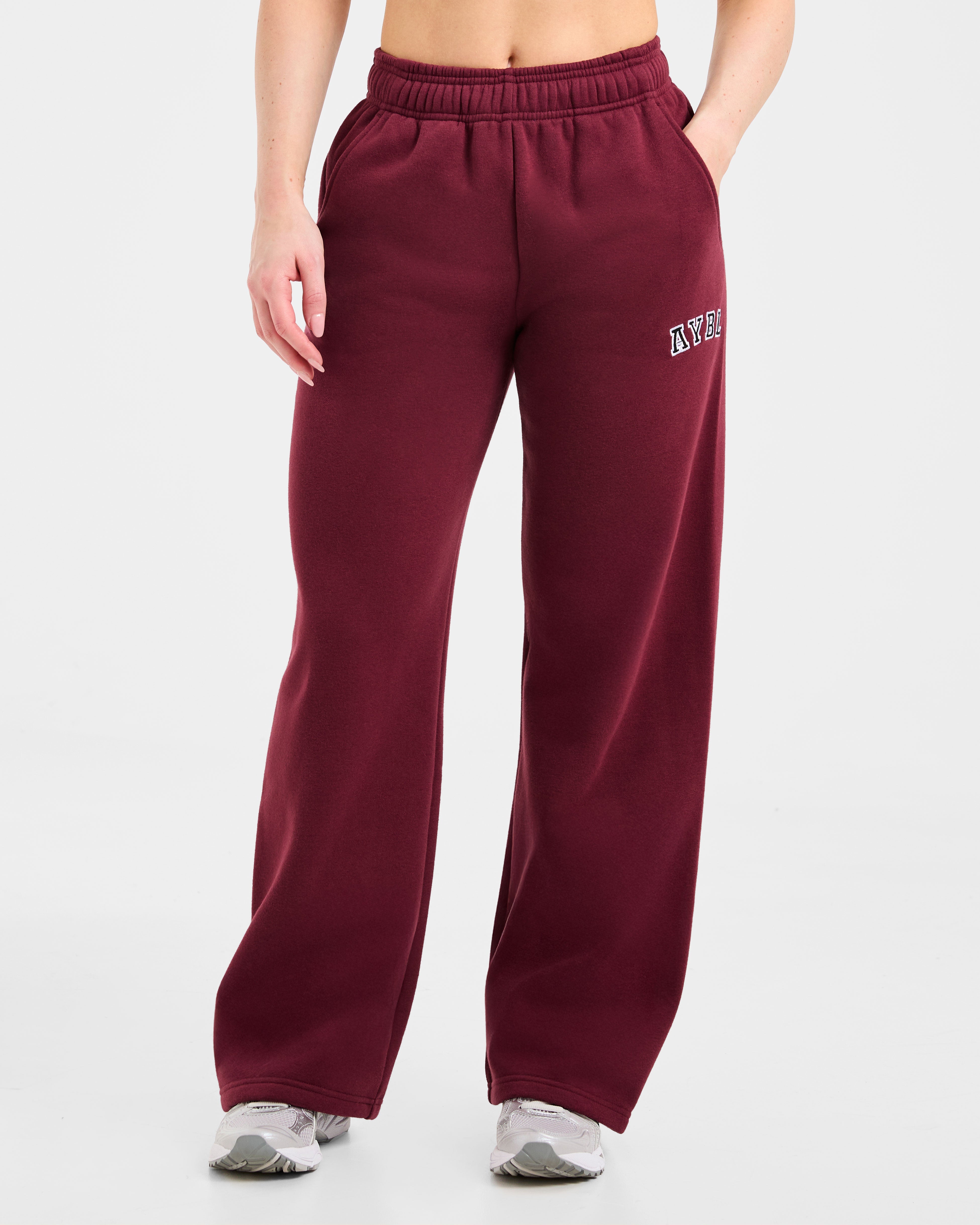 Jogger Varsity 2.0 a Gamba Dritta Oversized - Rosso Vino
