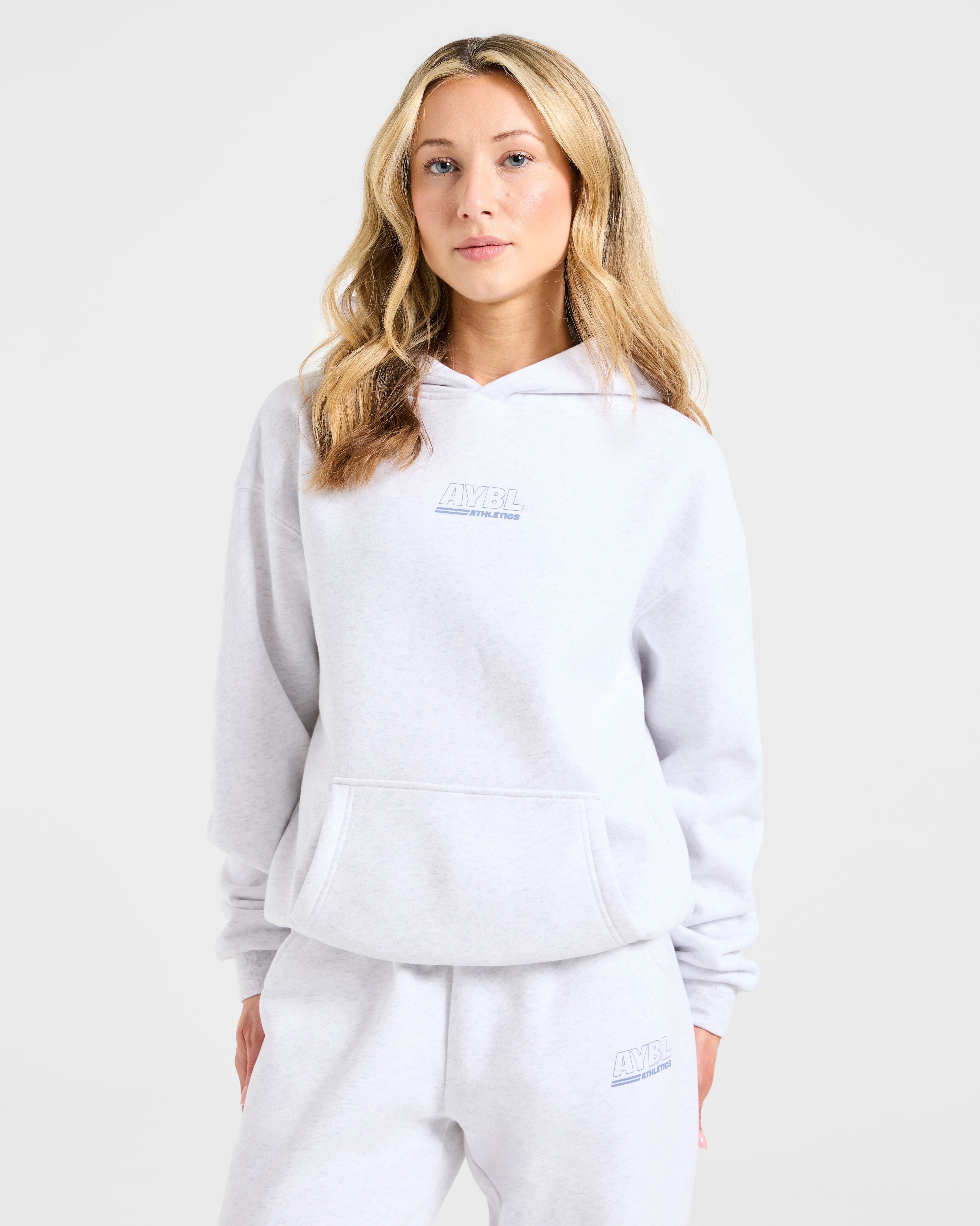 Felpa Oversized da Atletica - Grigio Scurro/Azzurro Slate