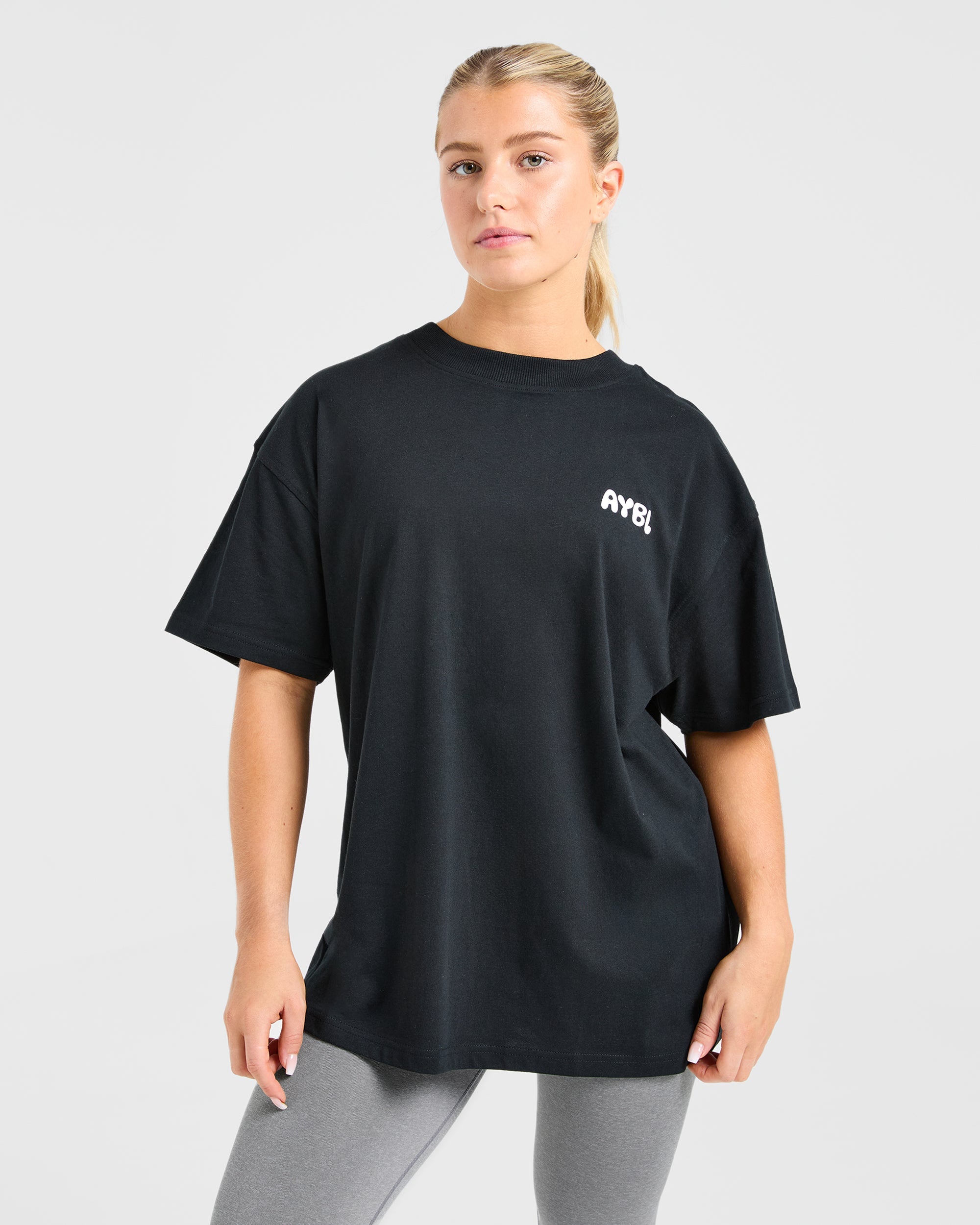 T-shirt Oversized Mind Over Matter V2 - Nero