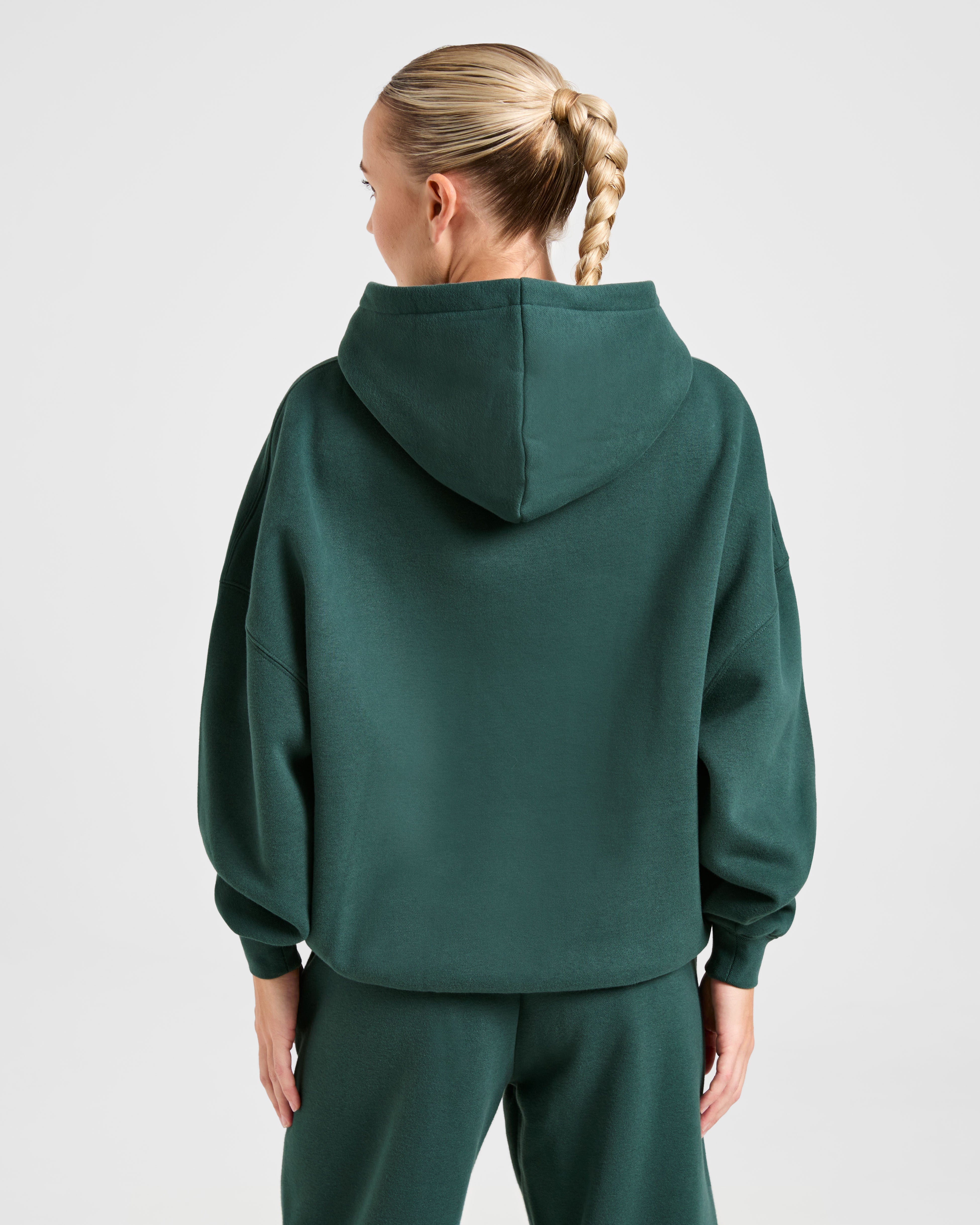 Giacca Felpata Classica Oversized - Verde Pino