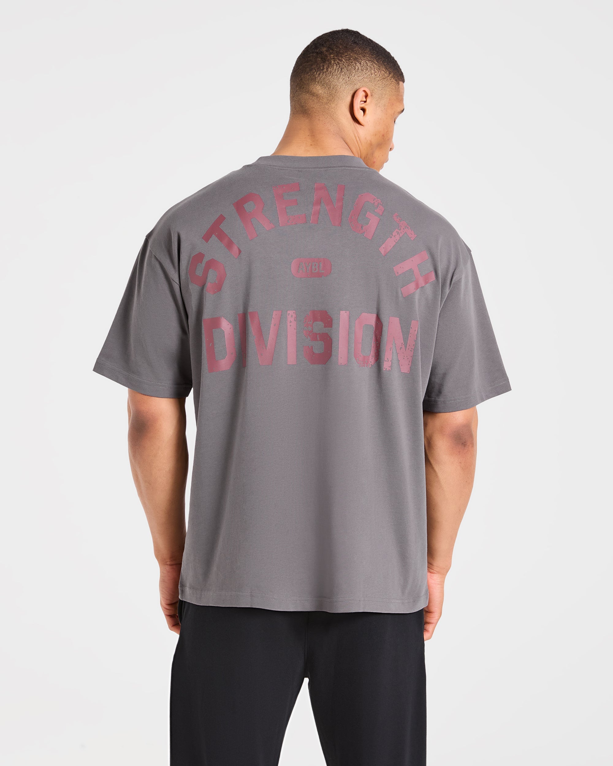 T-shirt Oversized Division della Forza - Grigio/Red
