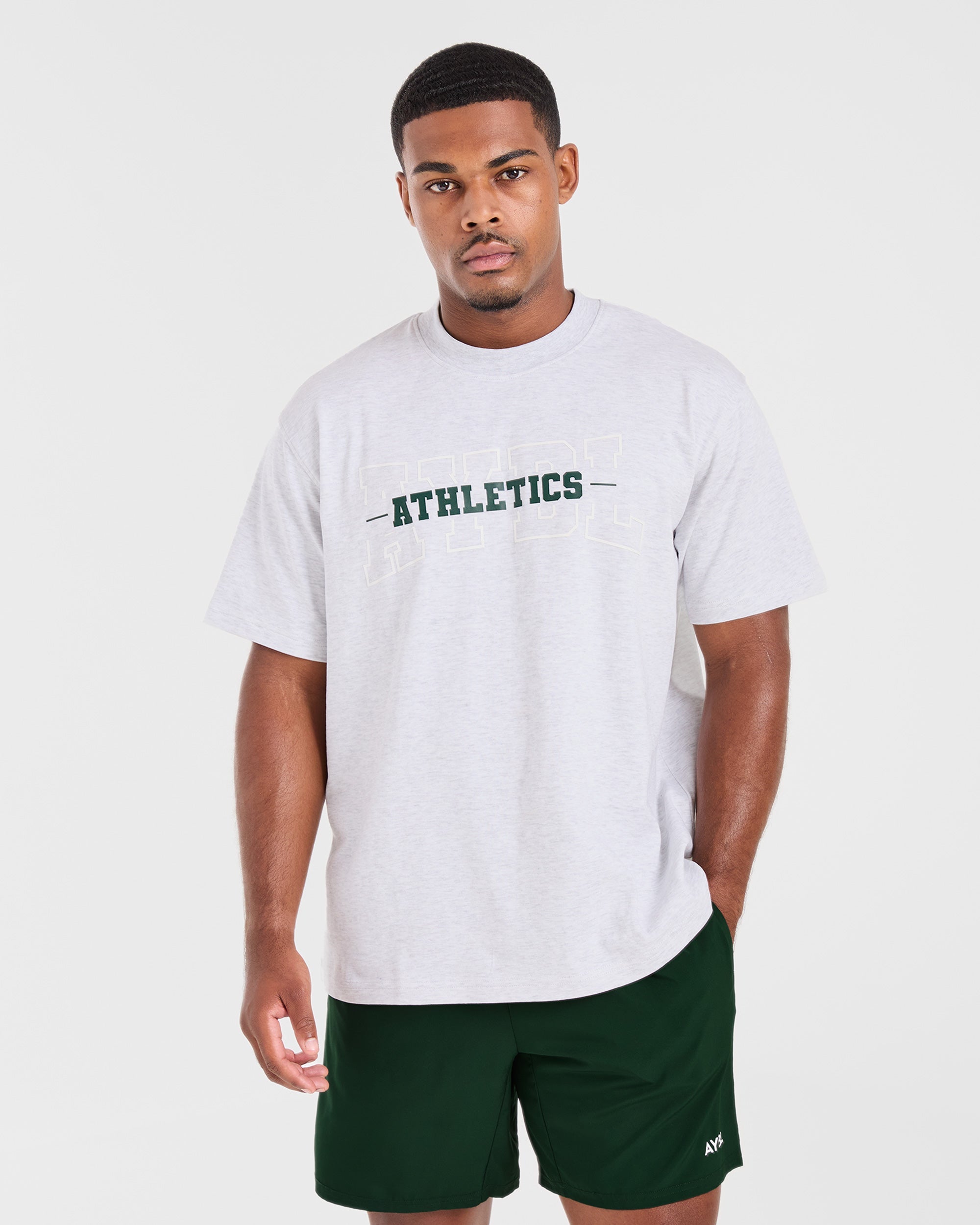 T-shirt Oversized per Atletica - Grigio Marl