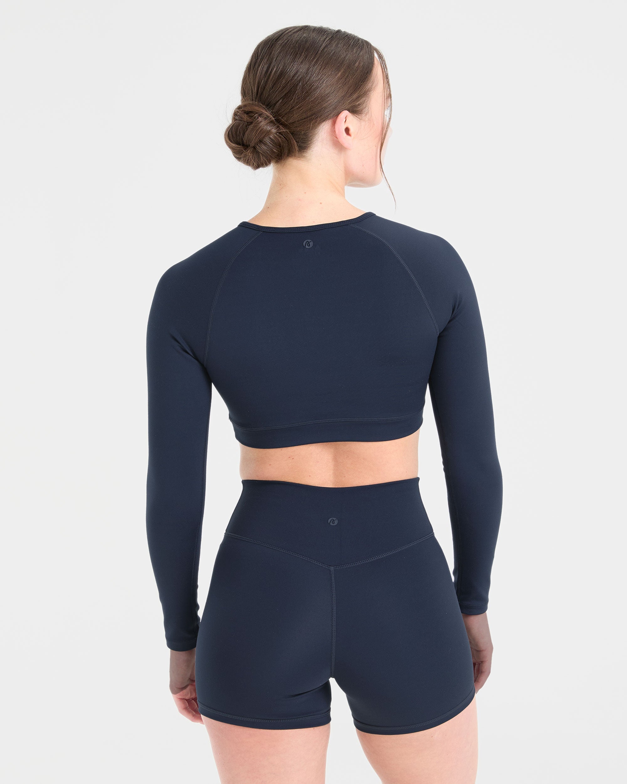Top Corto a Manica Lunga Fondamentale - Blu Navy