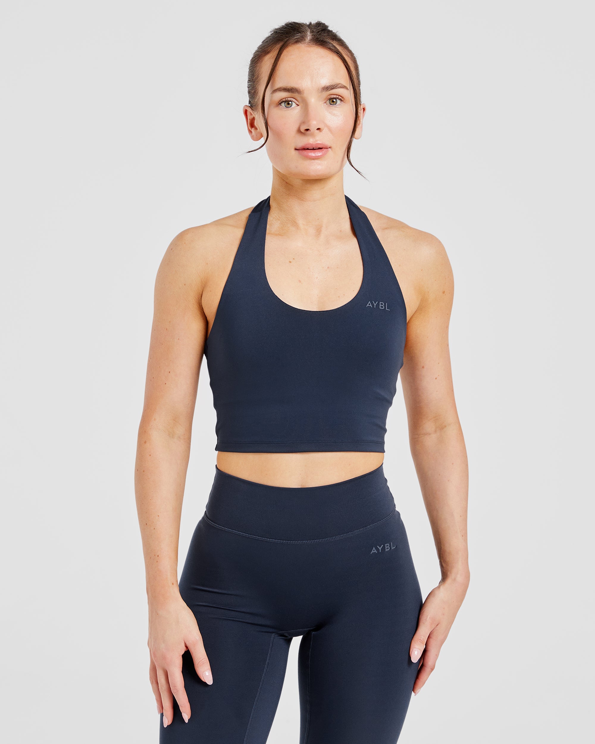 Top Corto a Spalline Fisso - Blu Navy