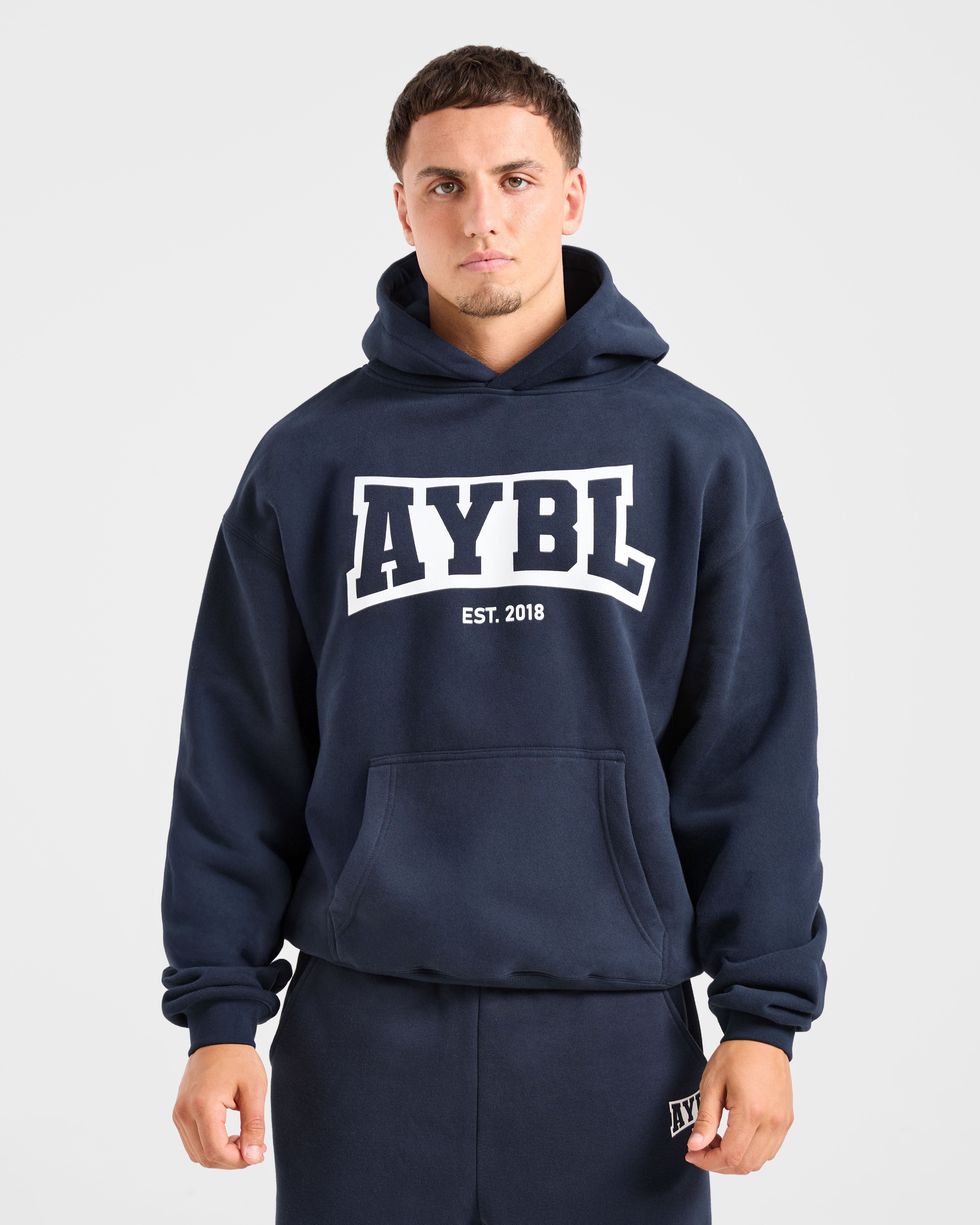 Academy Oversized Hoodie - Blu Navy
