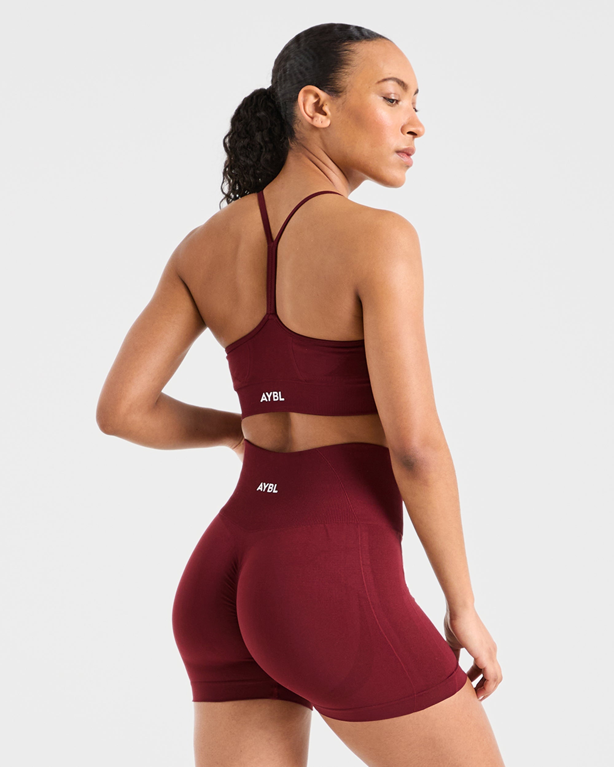 Empower Sports Bra Senza Cuciture - Rosso Vino