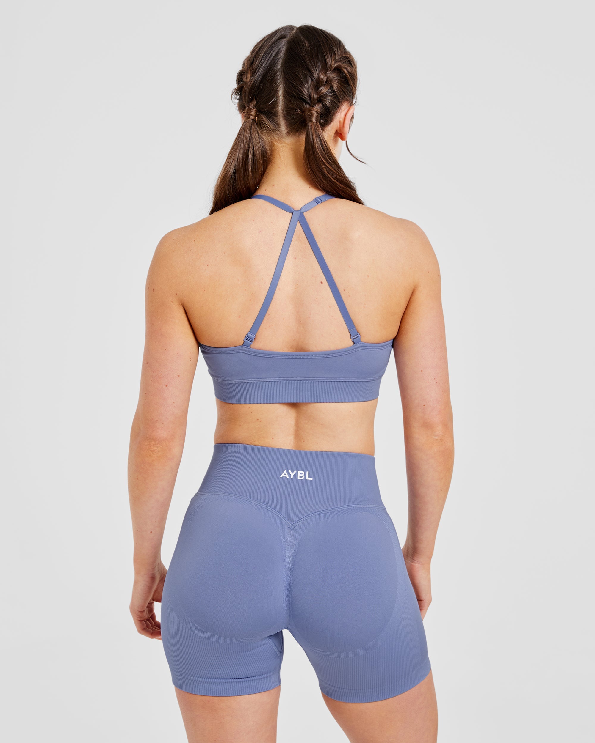 Adattabile Sports Bra Senza Cuciture - Blu Iris