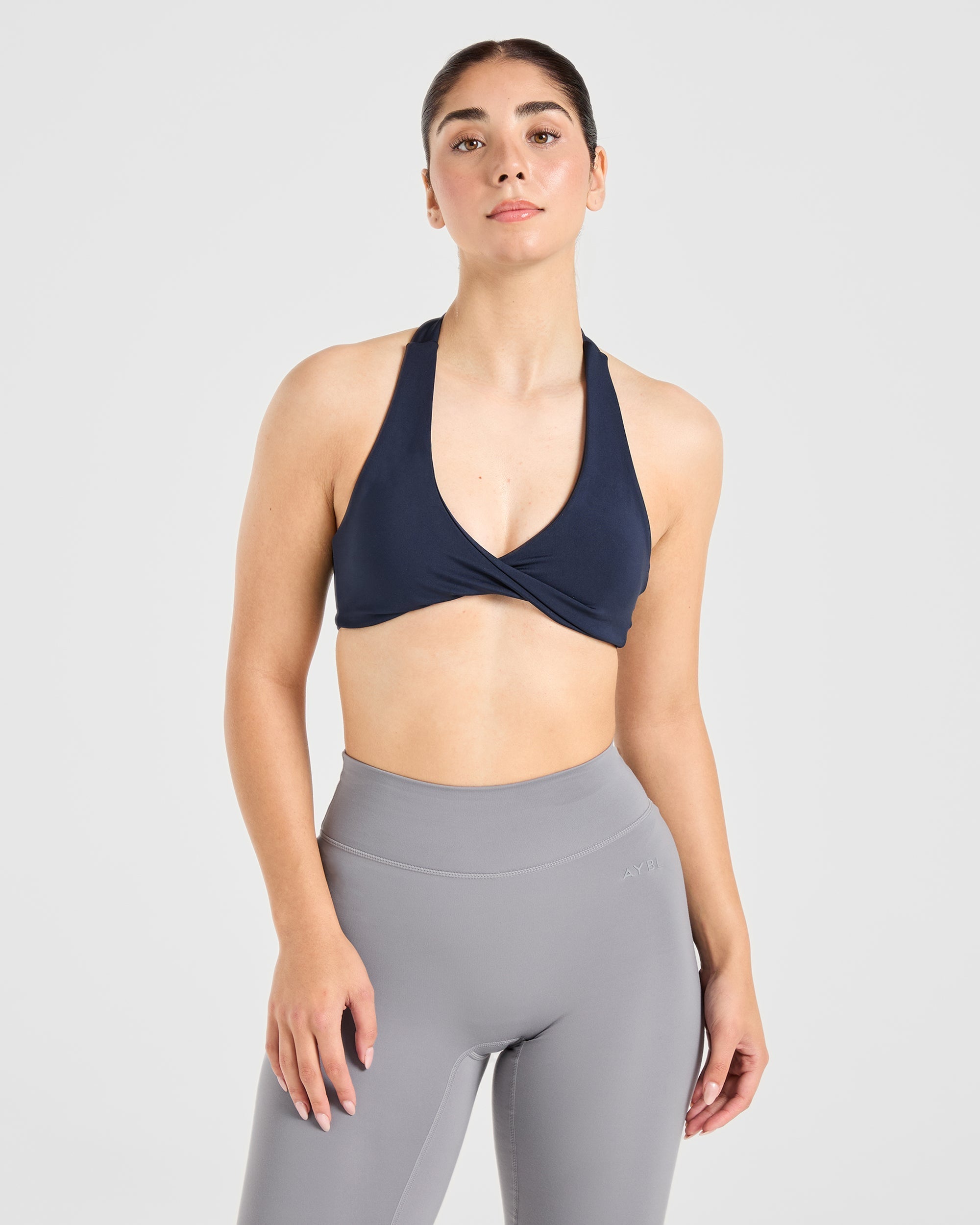 Sports Bra Essenziale con Spalline - Navy Profondo