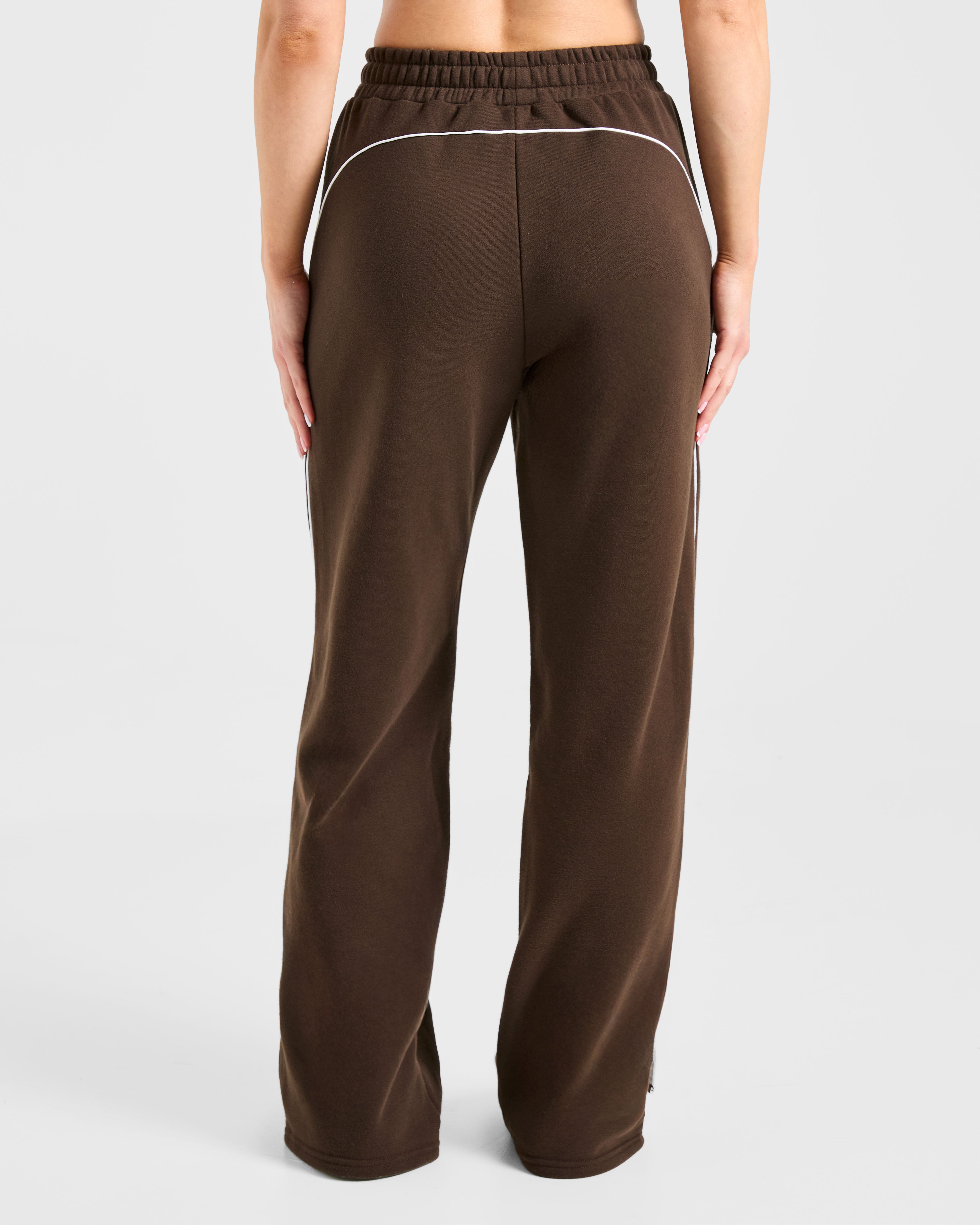 Pantaloni Jogger a Gamba Dritta - Caffè