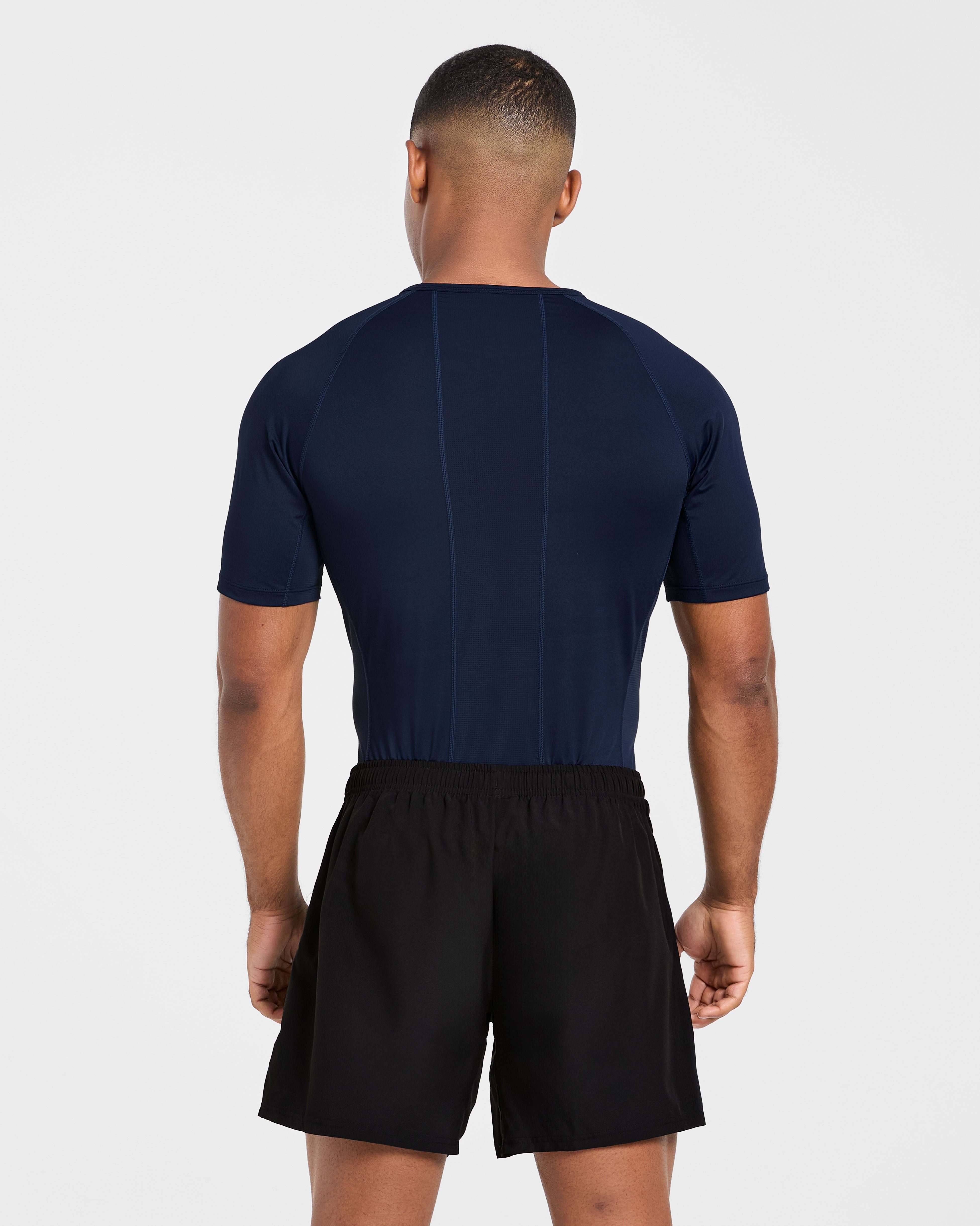 T-shirt Compression - Blu Navy