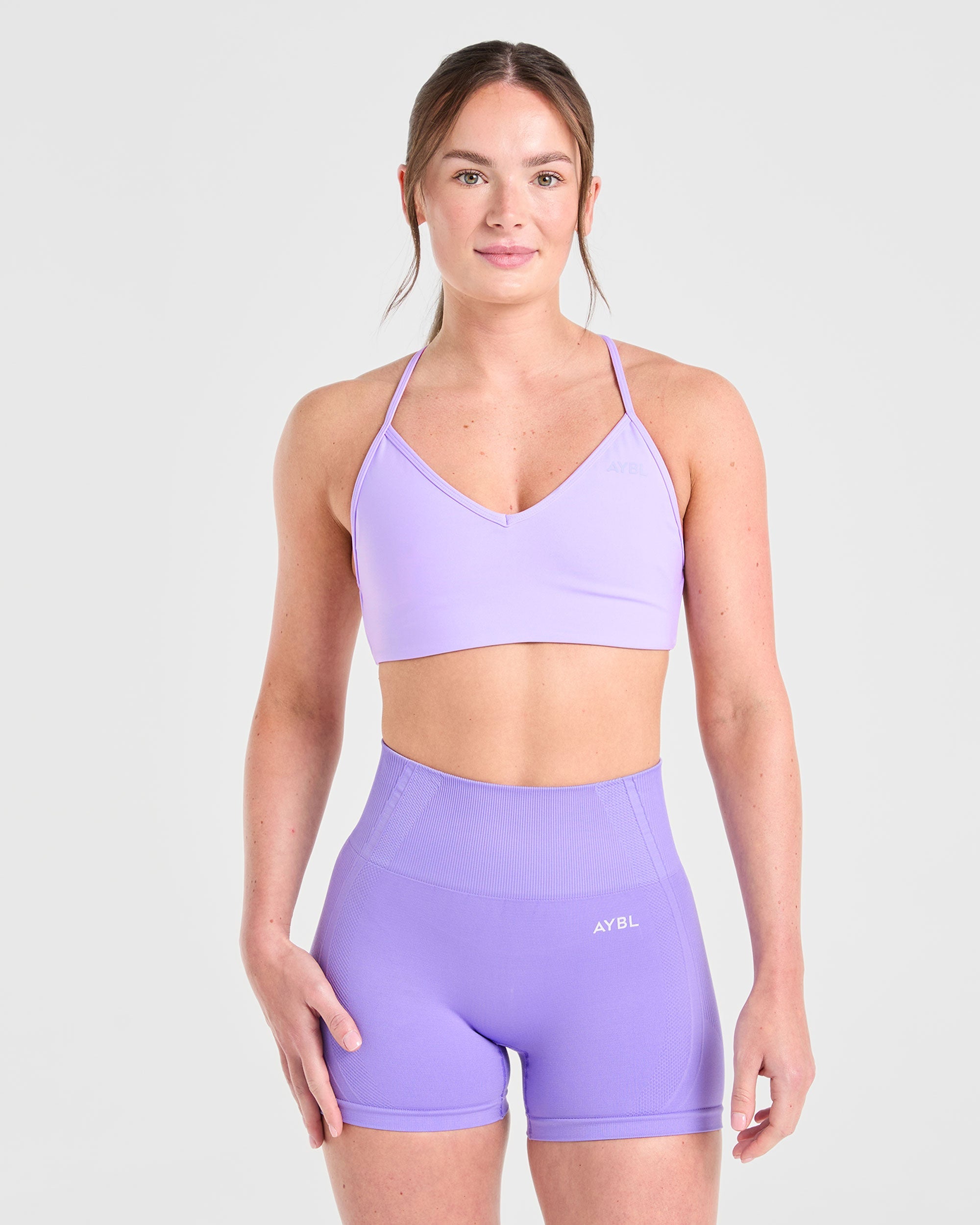 Sports Bra Crossback Essenziale - Viola Pastello