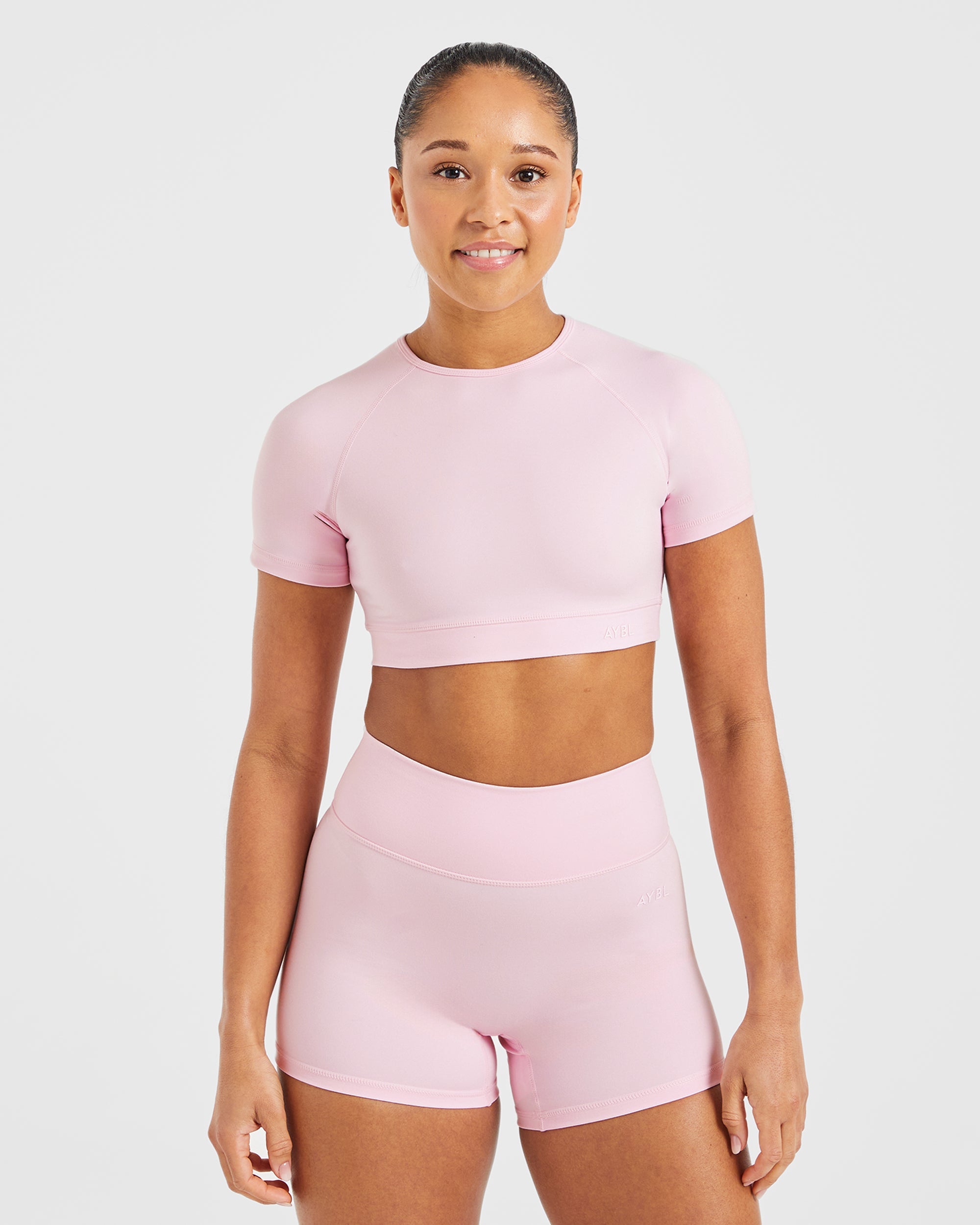 Crop Top Fondamentale - Rosa Pastello