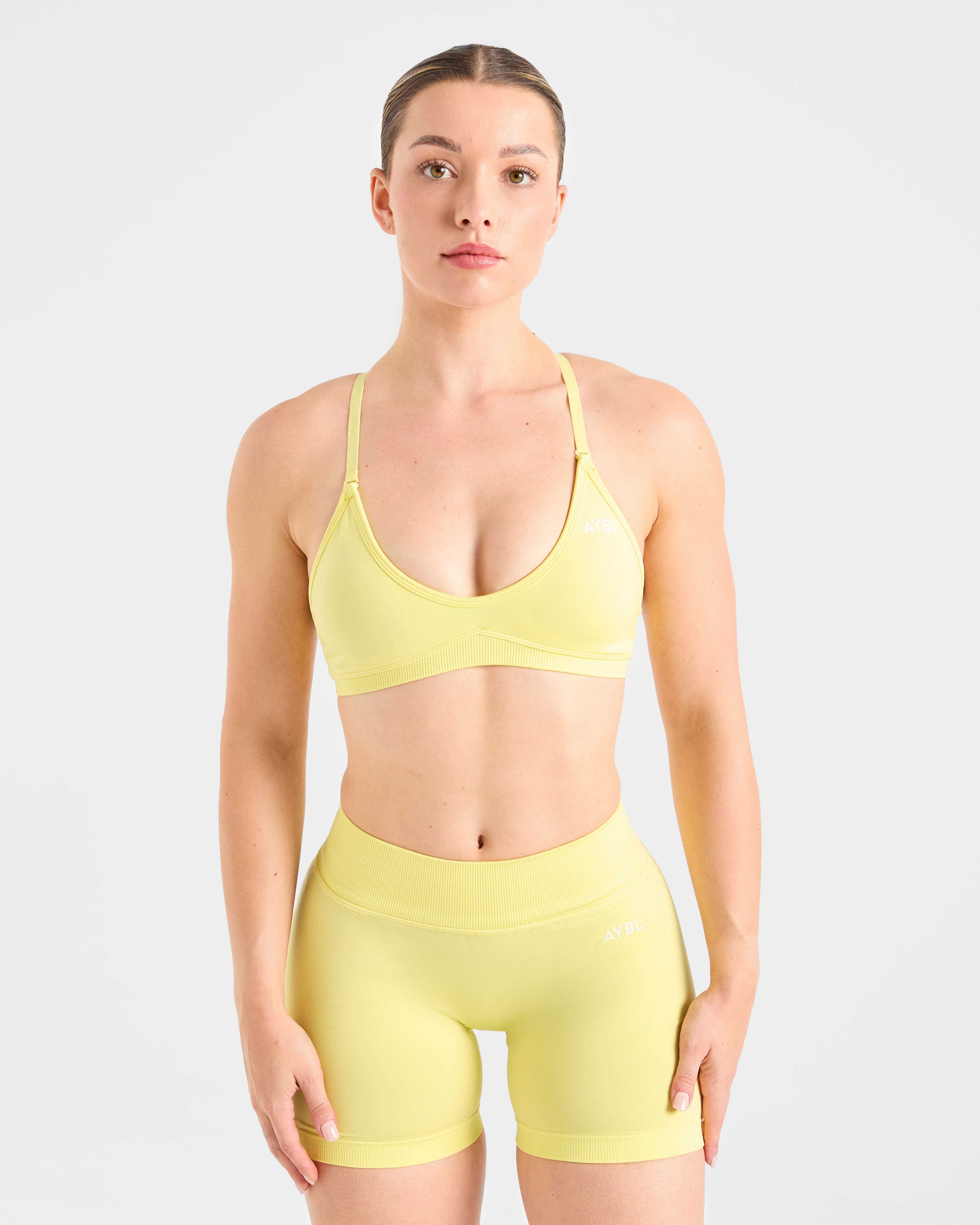 Adapt Sports Bra Senza Cuciture con Spalline - Giallo Primavera