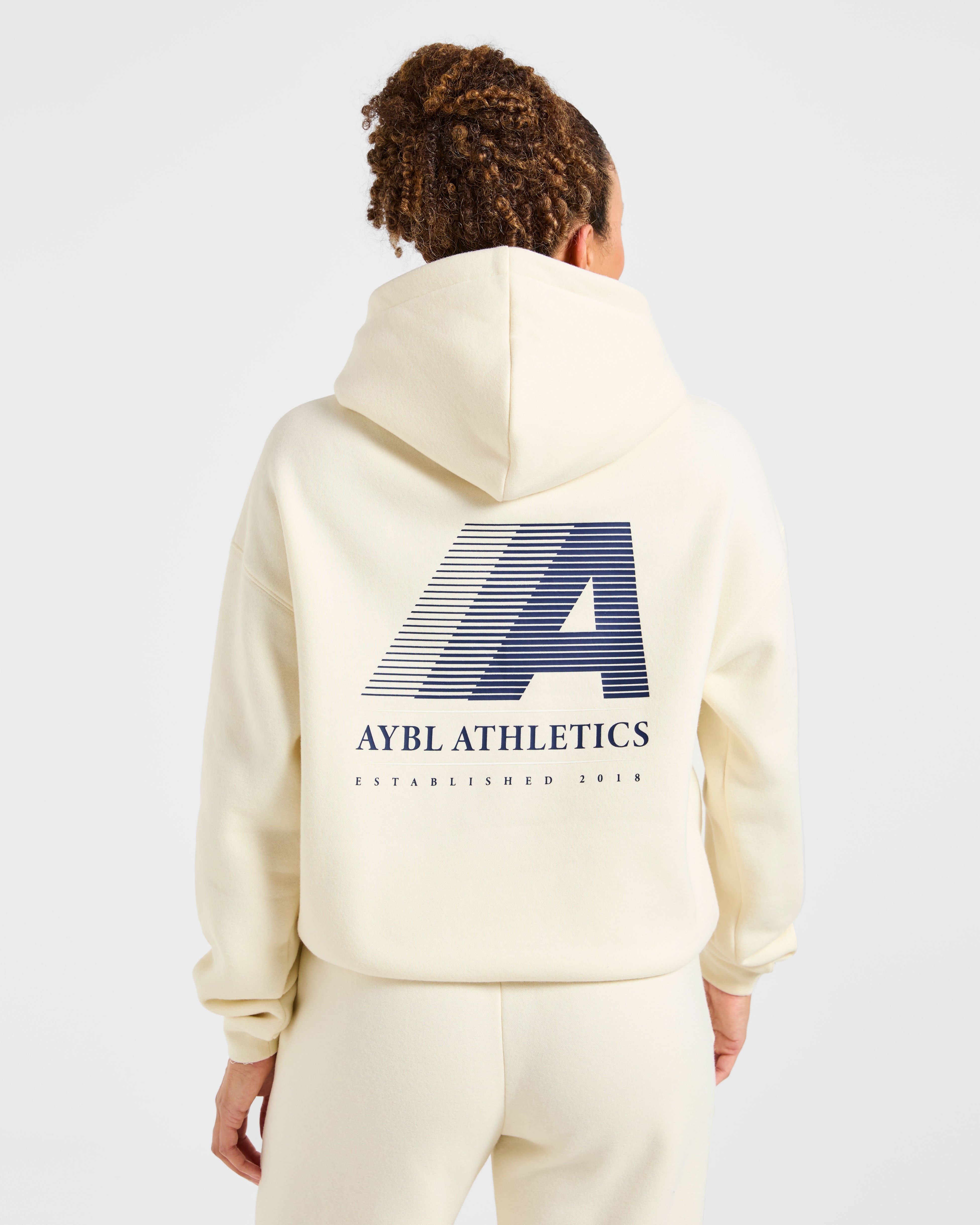 Felpe Oversized Retro Athletics - Giallo Burro/Azzurro Navy