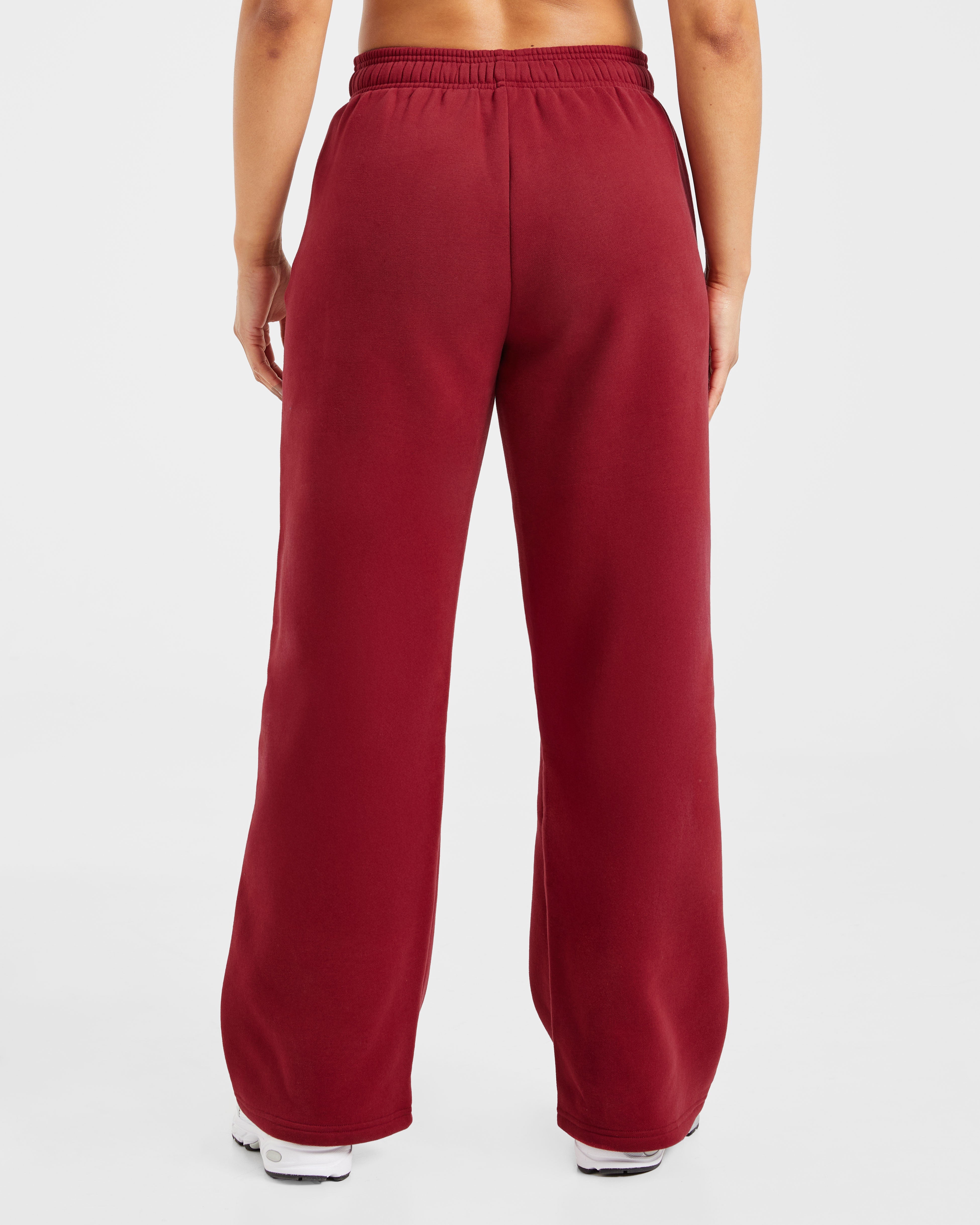 Pantaloncini Jogger AYBL Sports Outline Oversized a Gamba Dritta - Borgogna