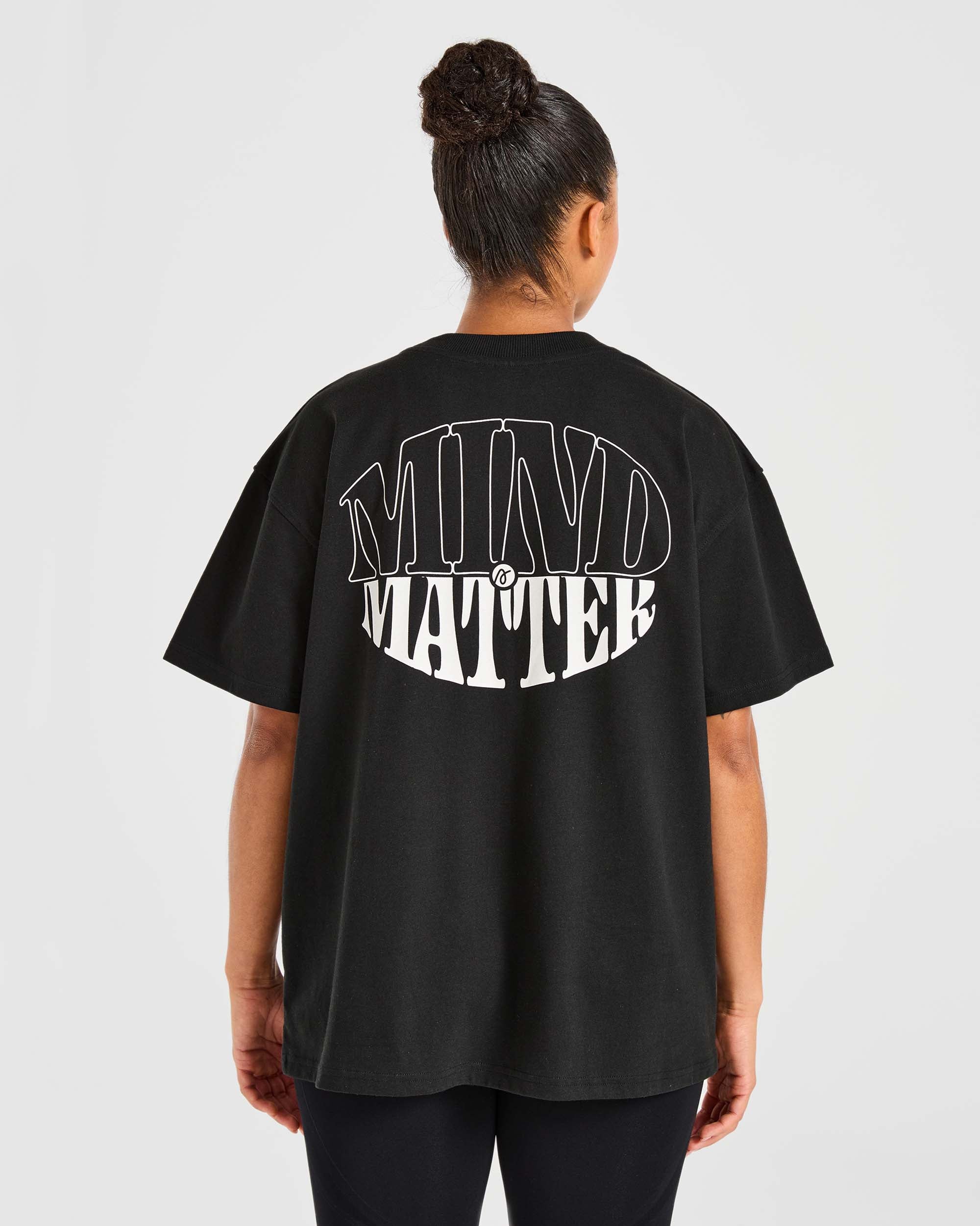 T-shirt Oversized Mind Over Matter - Nero