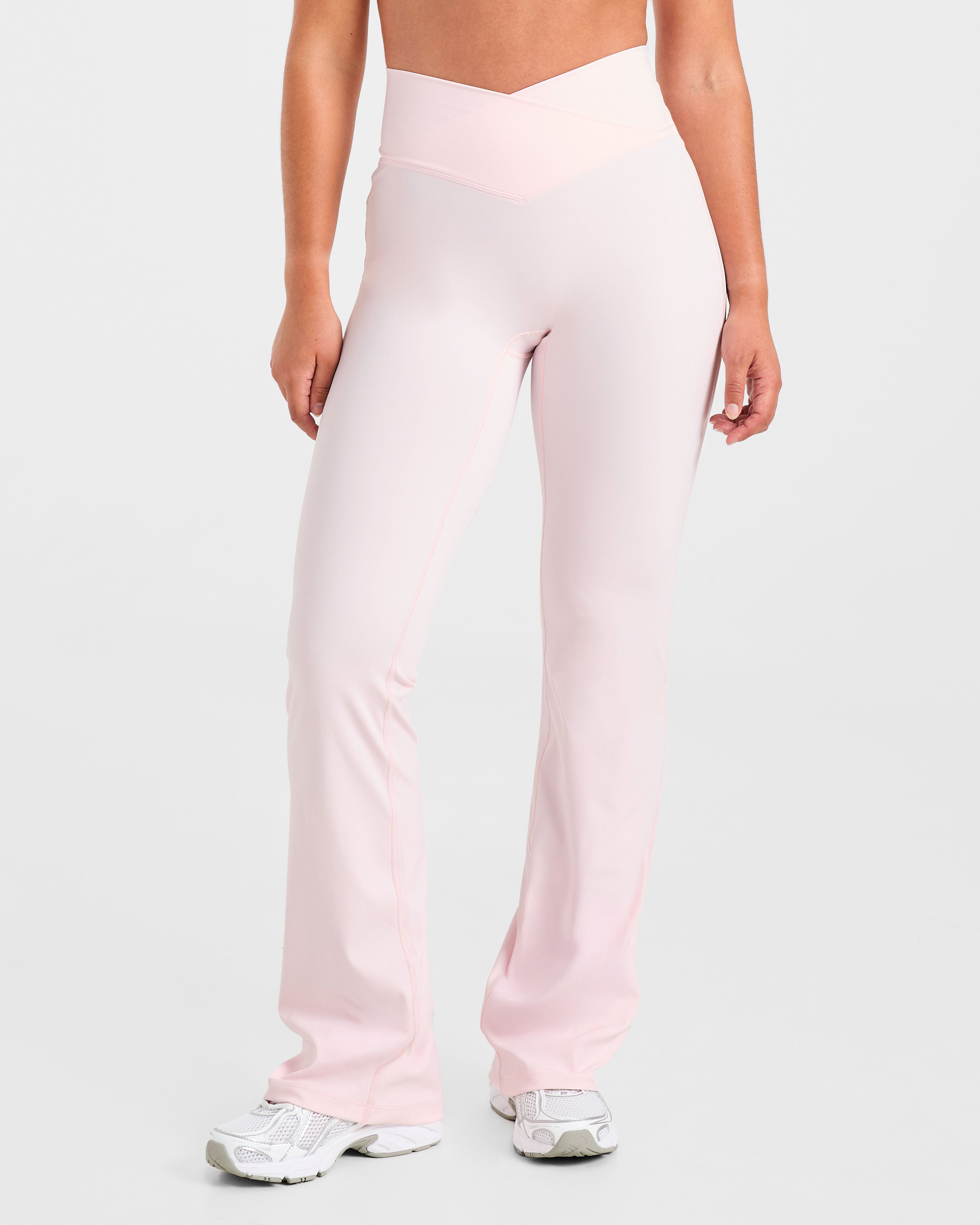 Leggings A Forma Scultura con Gambe Larghe - Rosa Ghiaccio