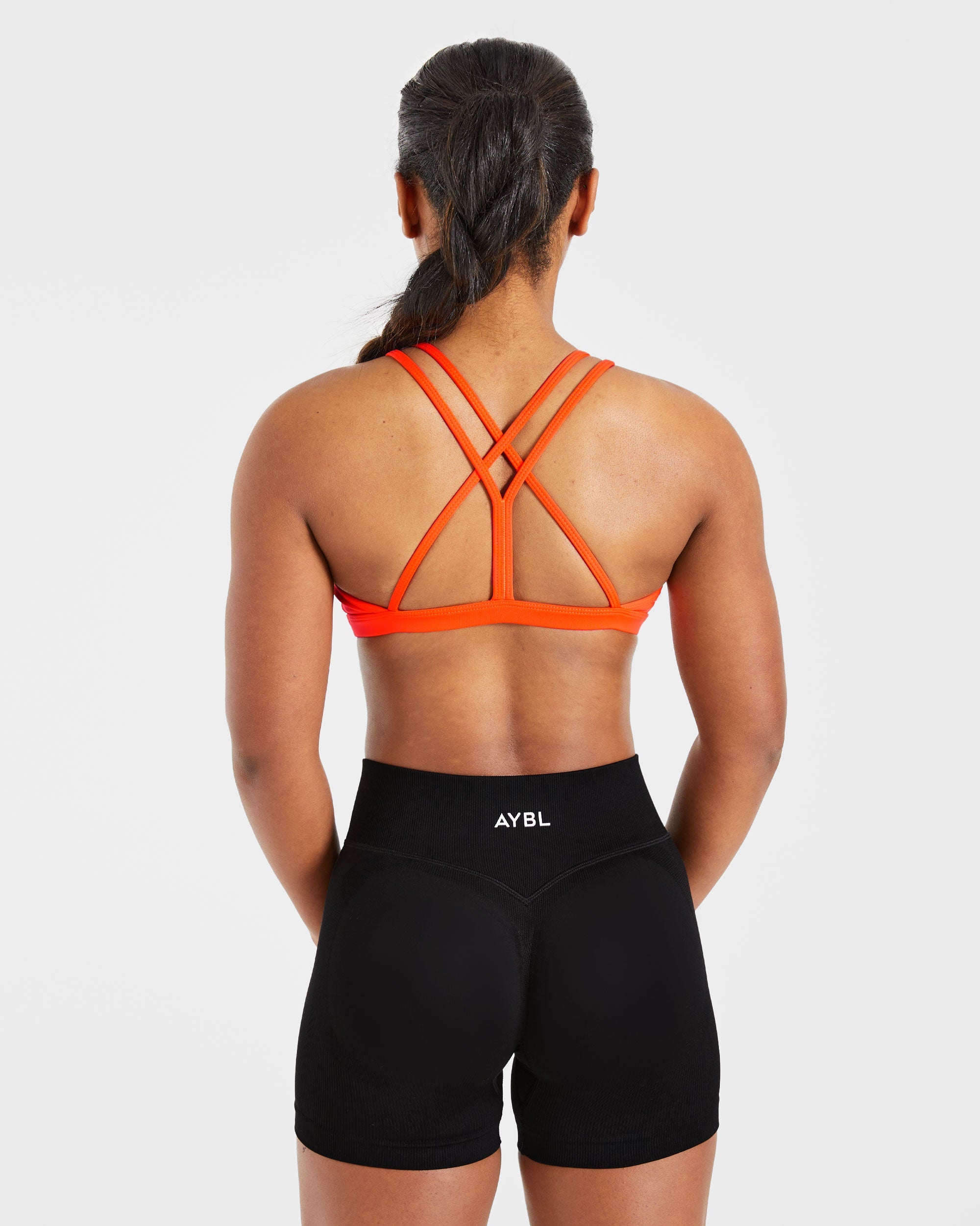 Sports Bra con Spalline Essenziale - Arancione Vivace