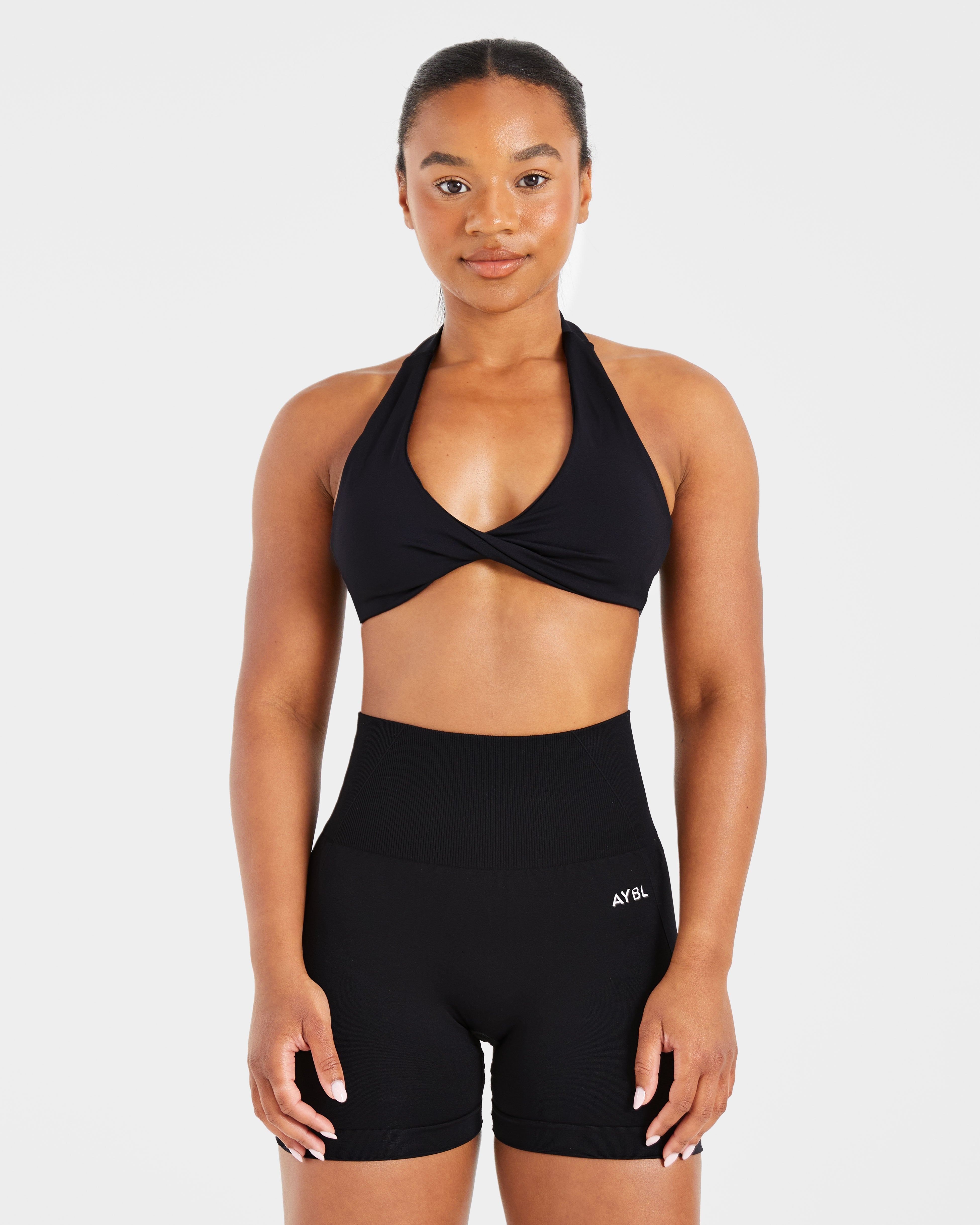 Sports Bra Essenziale a Spalline - Nero