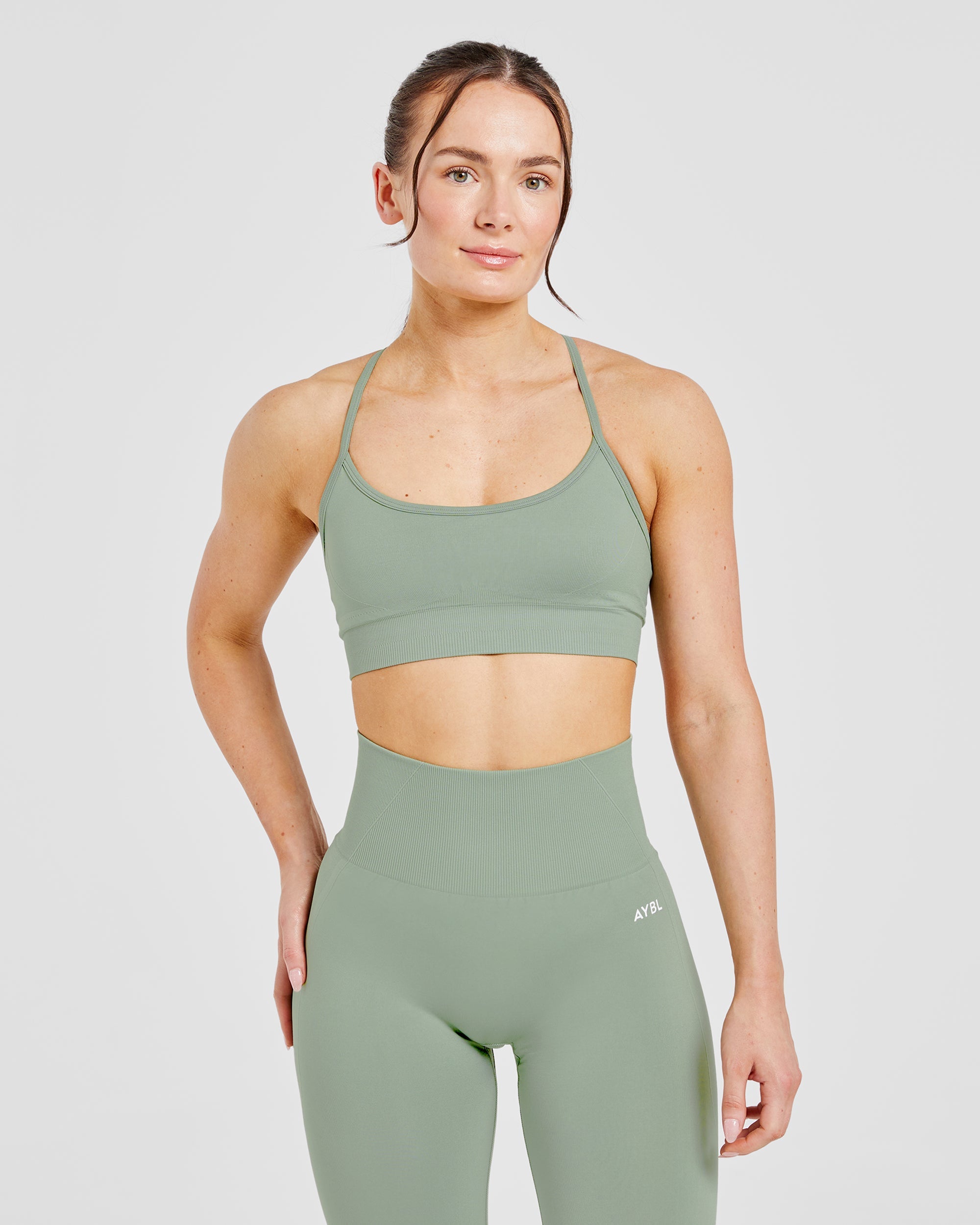 Empower Sports Bra Senza Cuciture - Verde Bosco