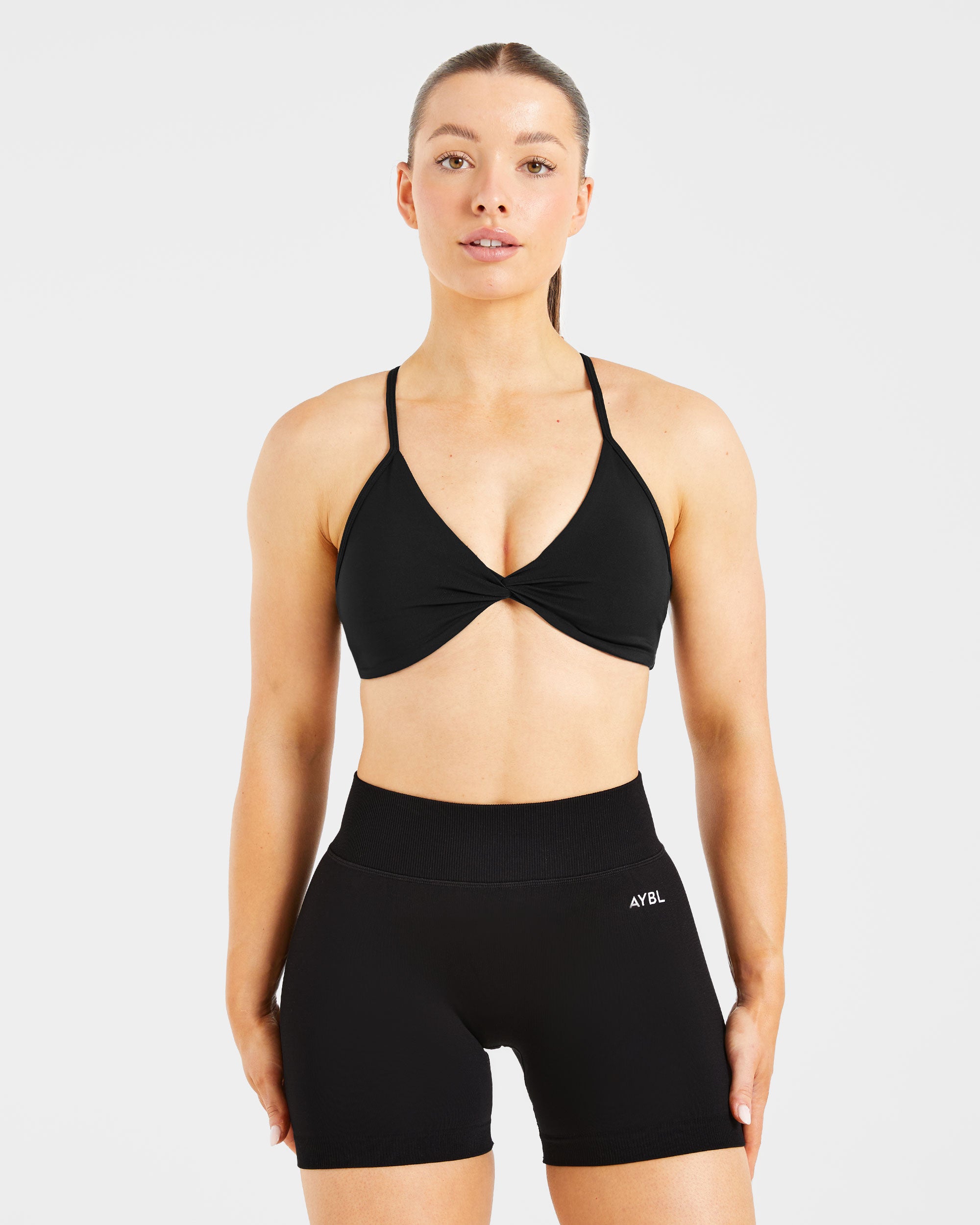 Sports Bra Crossback Twist Essenziale - Nero