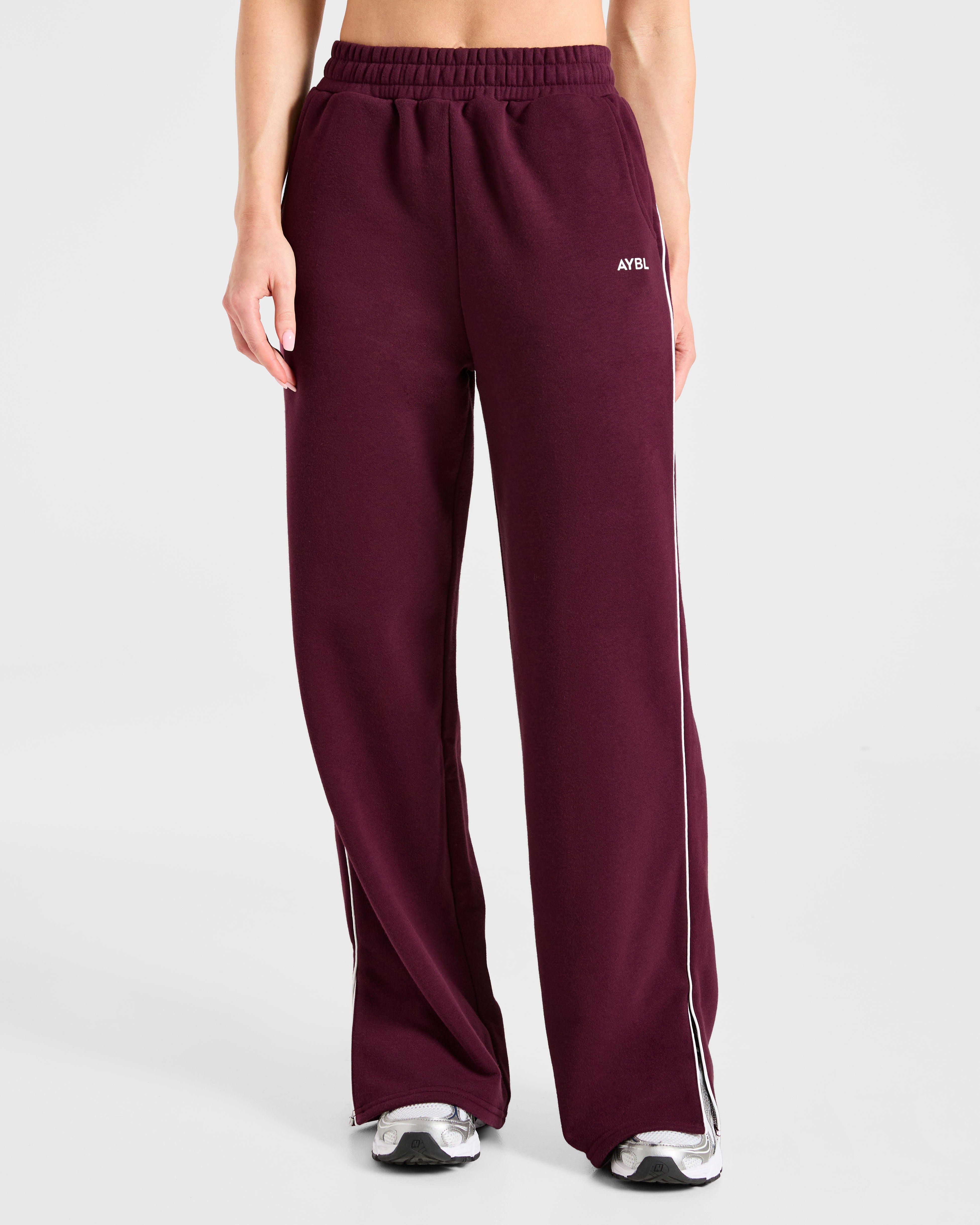 Form Joggers a Gamba Dritta - Mulberry Scuro
