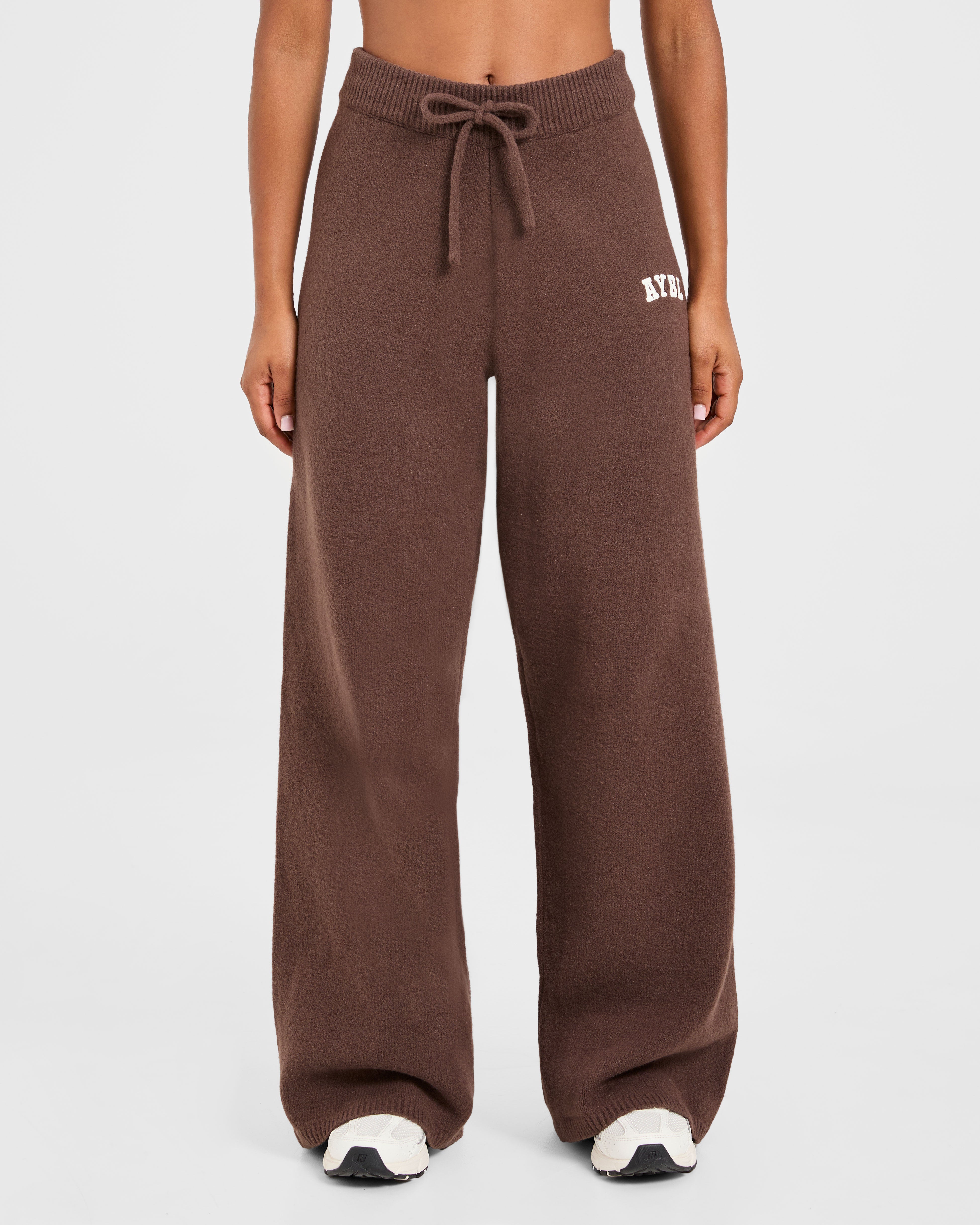 Pantaloni Jogger Oversized in Maglina Varsity - Marrone