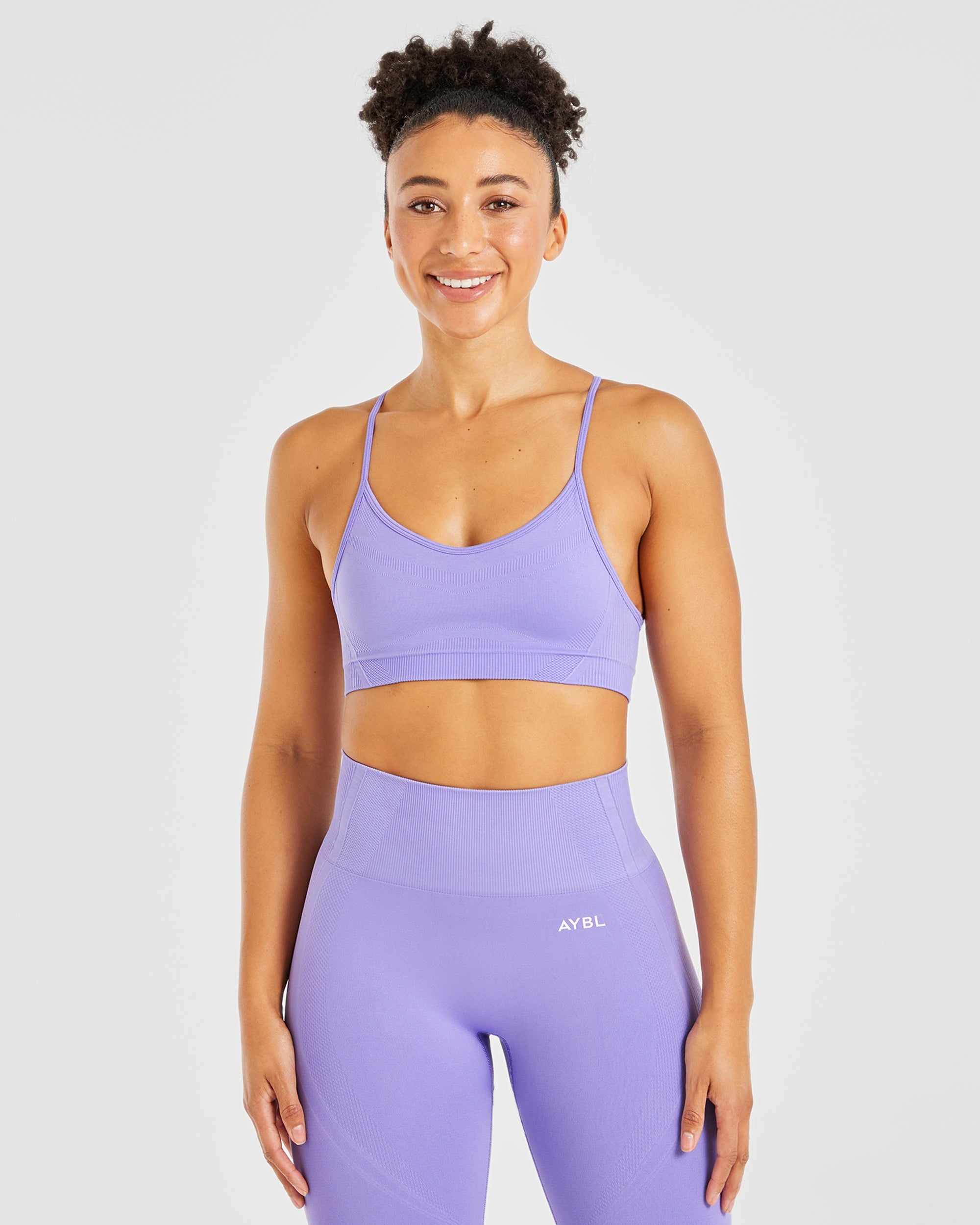 Sports Bra Senza Cuciture con Cinturini Balance V3 - Viola Lavanda