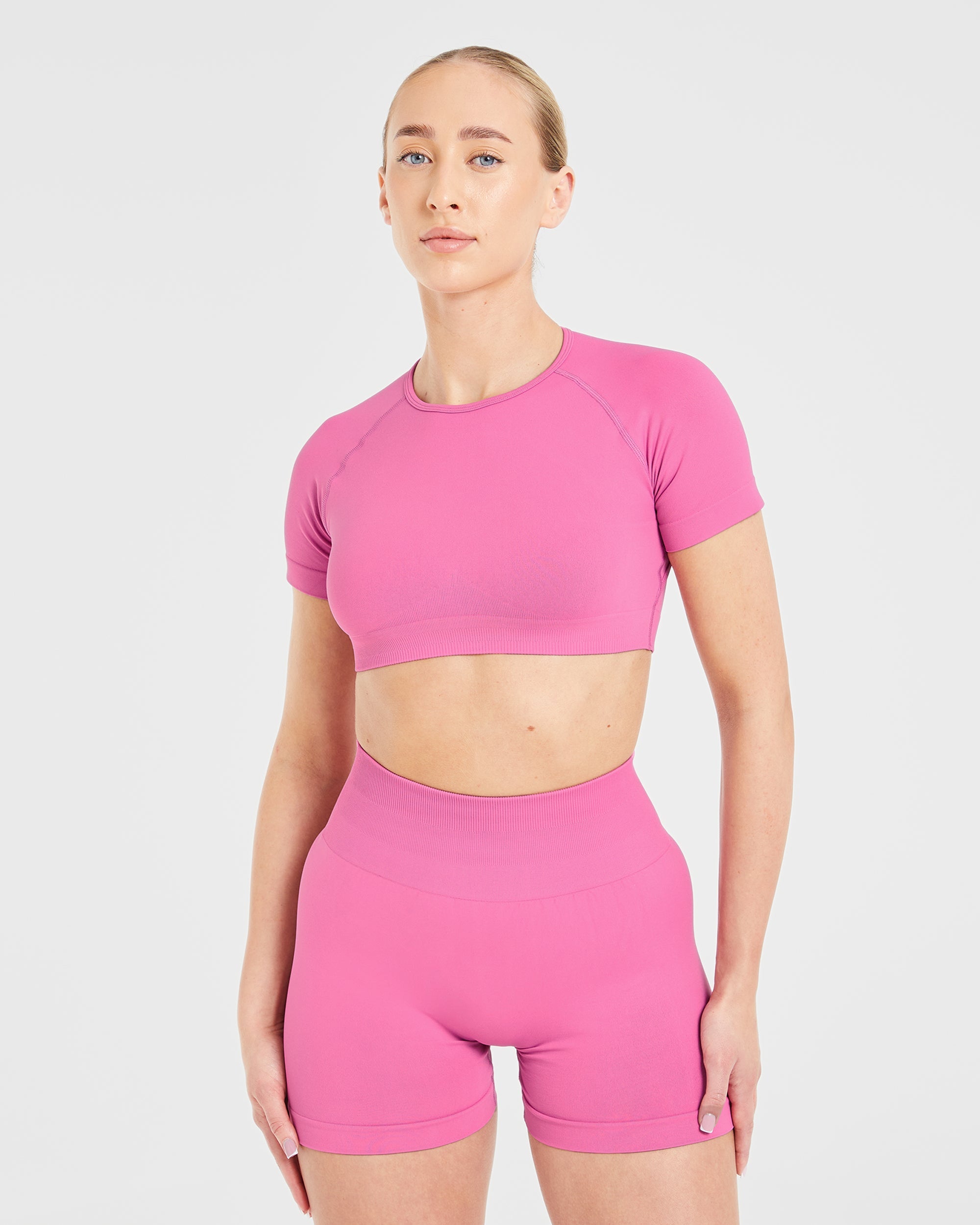 Crop Top Senza Cuciture Power - Rosa