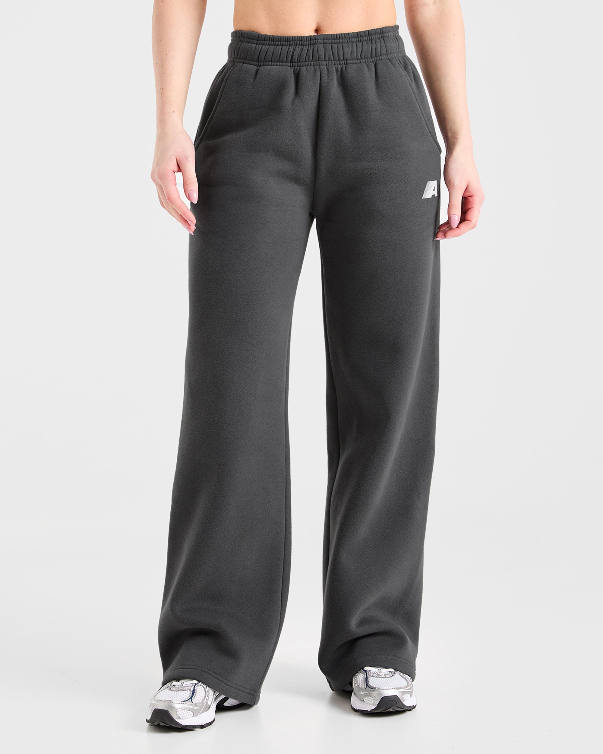 Pantaloni da Jogging a Gamba Dritta Retro Athletics - Grigio