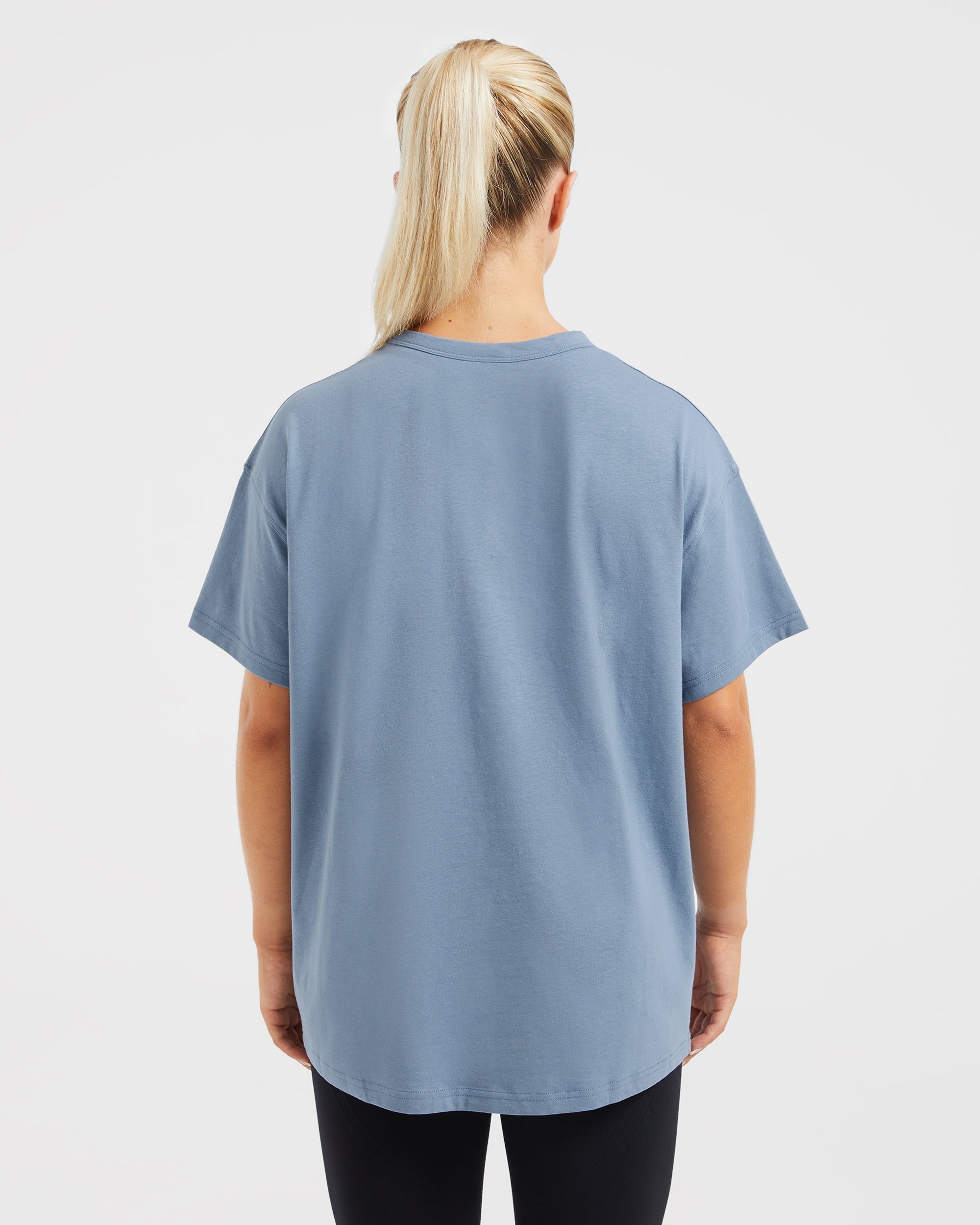 T-Shirt Oversized Varsity - Blu
