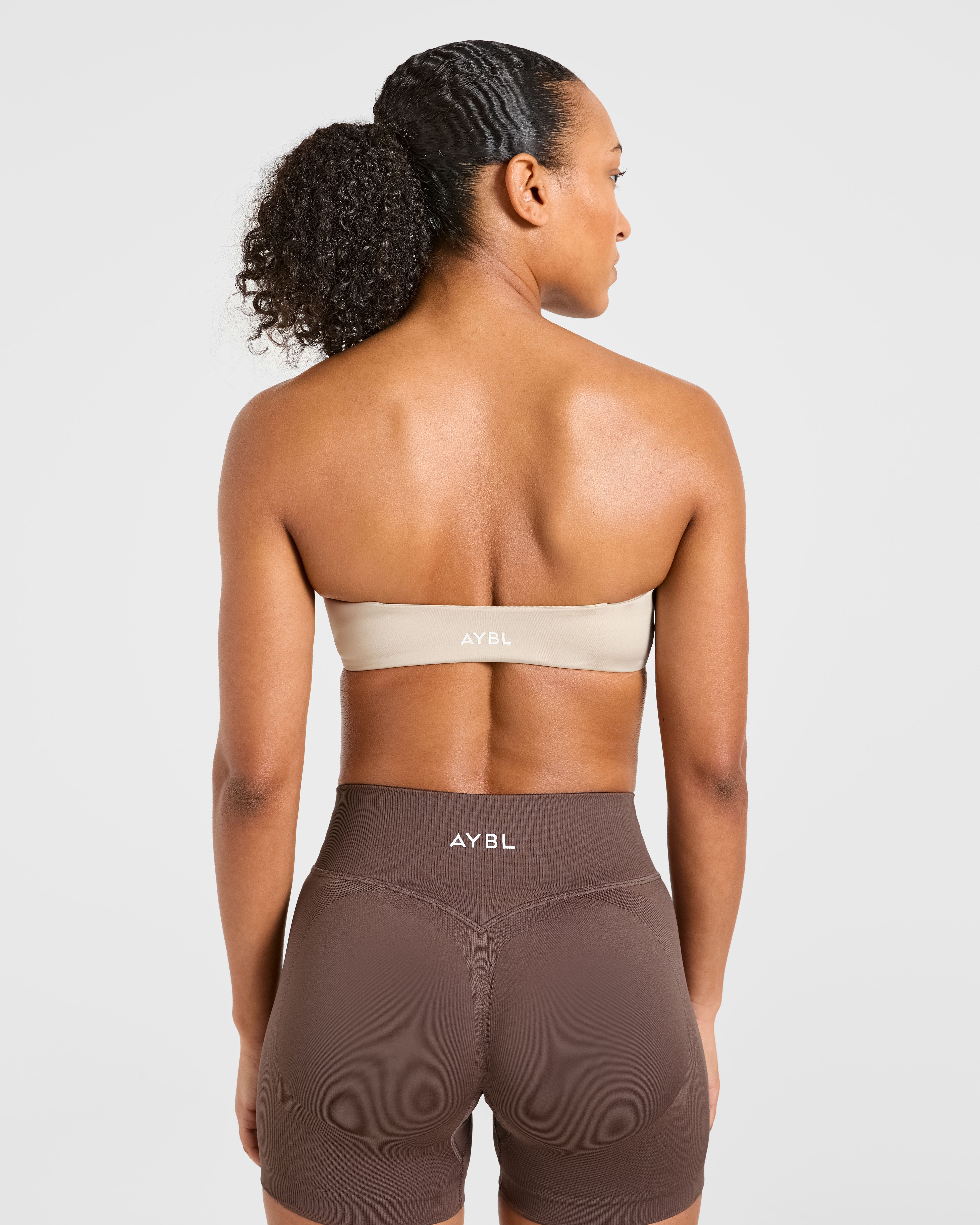 Sports Bra Bandeau Essenziale - Taupe Sabbia