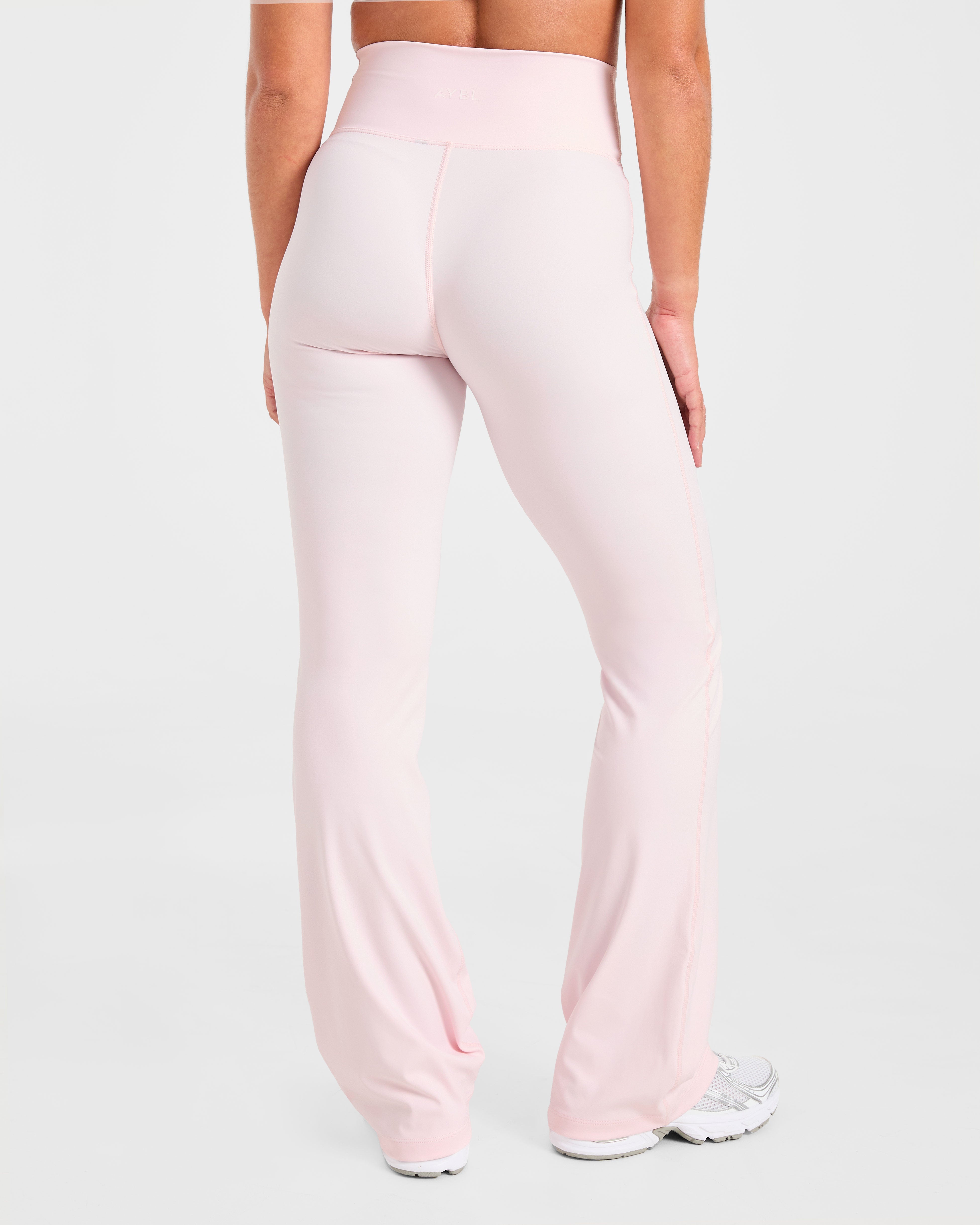 Leggings A Forma Scultura con Gambe Larghe - Rosa Ghiaccio