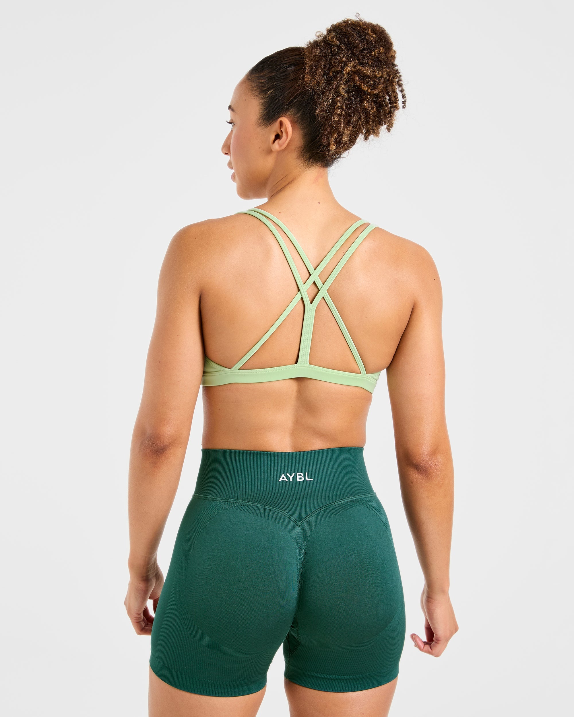 Sports Bra Essenziale a Spalline - Verde Chiaro