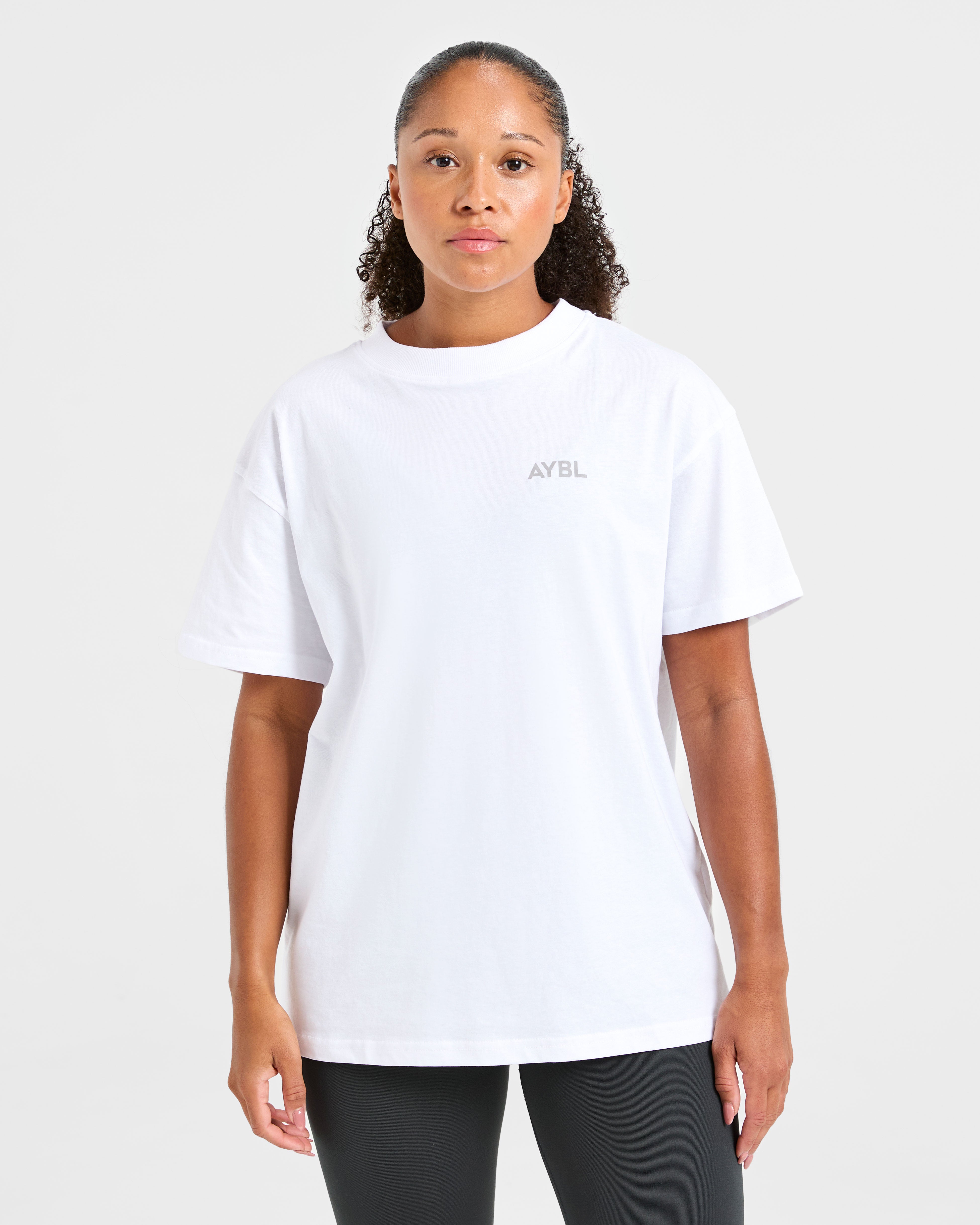 T-shirt Oversized con Stampa Lift - Bianco
