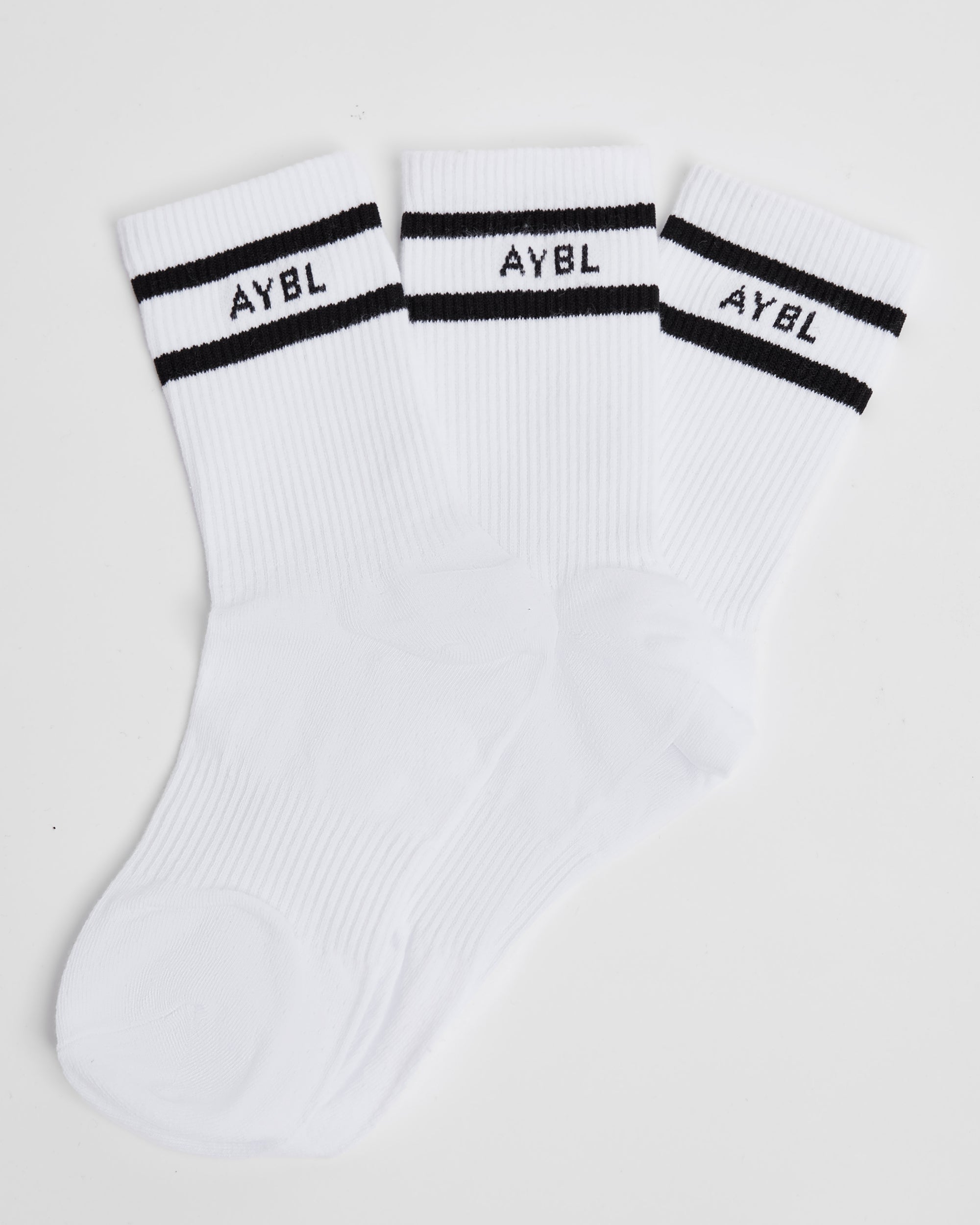 Calze a Doppia Striscia Everyday per Uomo (3 Pezzi) - Bianco