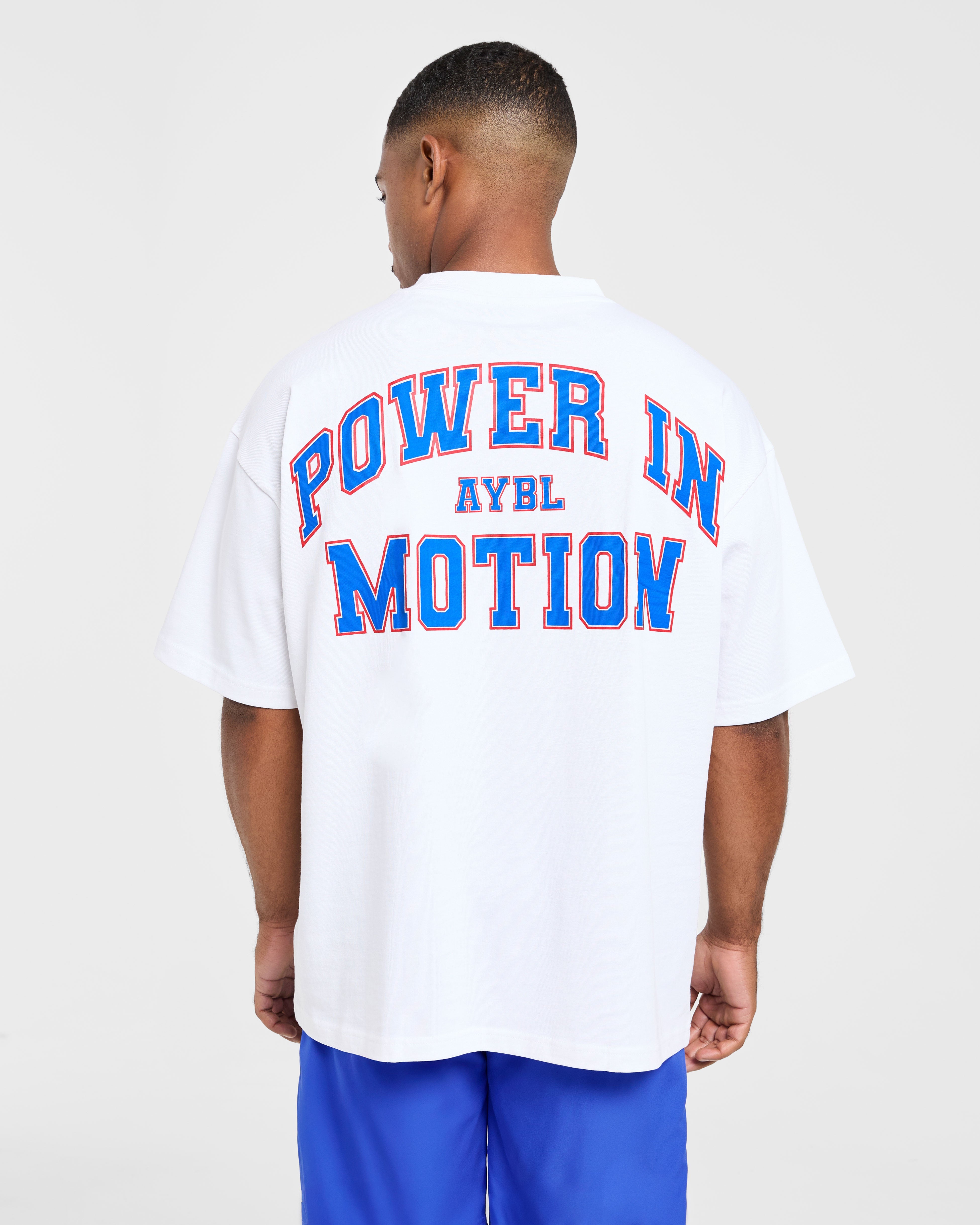 T-shirt oversize Power In Motion - Bianco