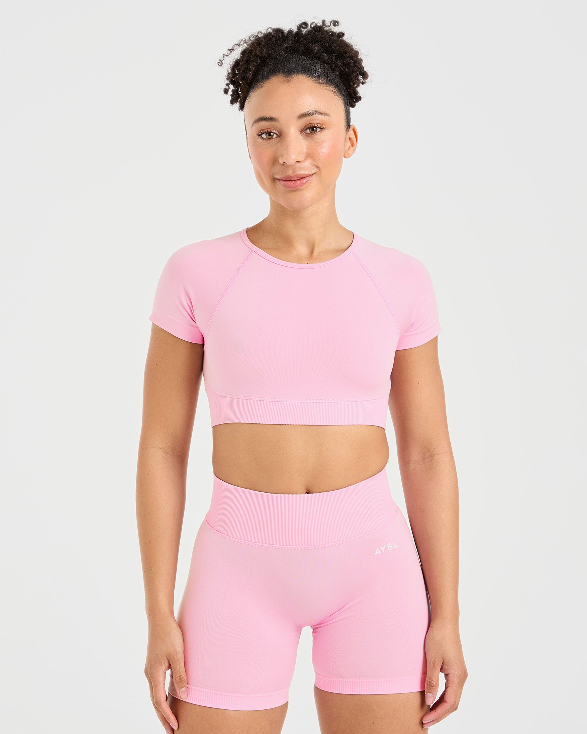 Adapt Crop Top Senza Cuciture - Rosa Primavera