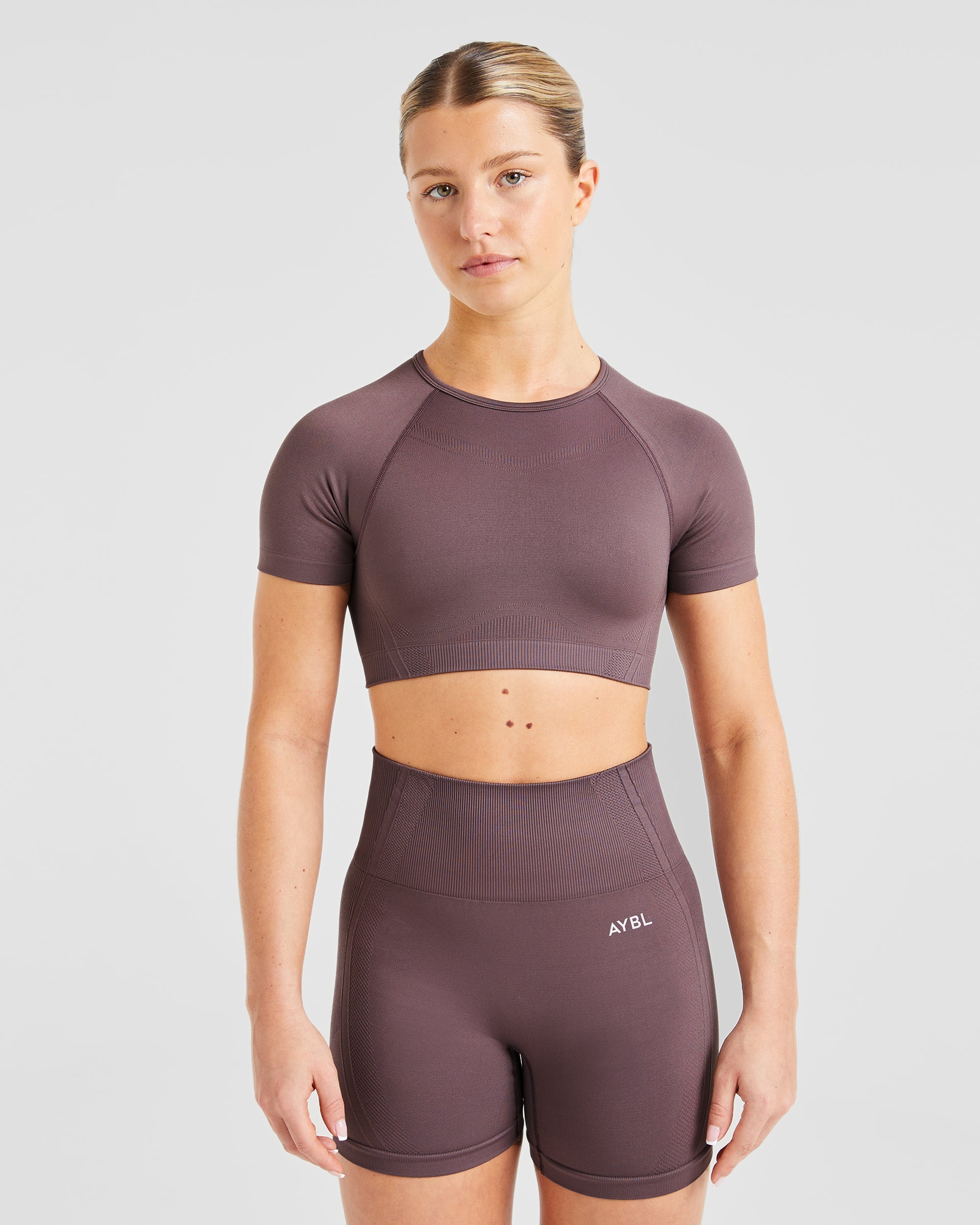 Crop Top Senza Cuciture Balance V3 - Caffè
