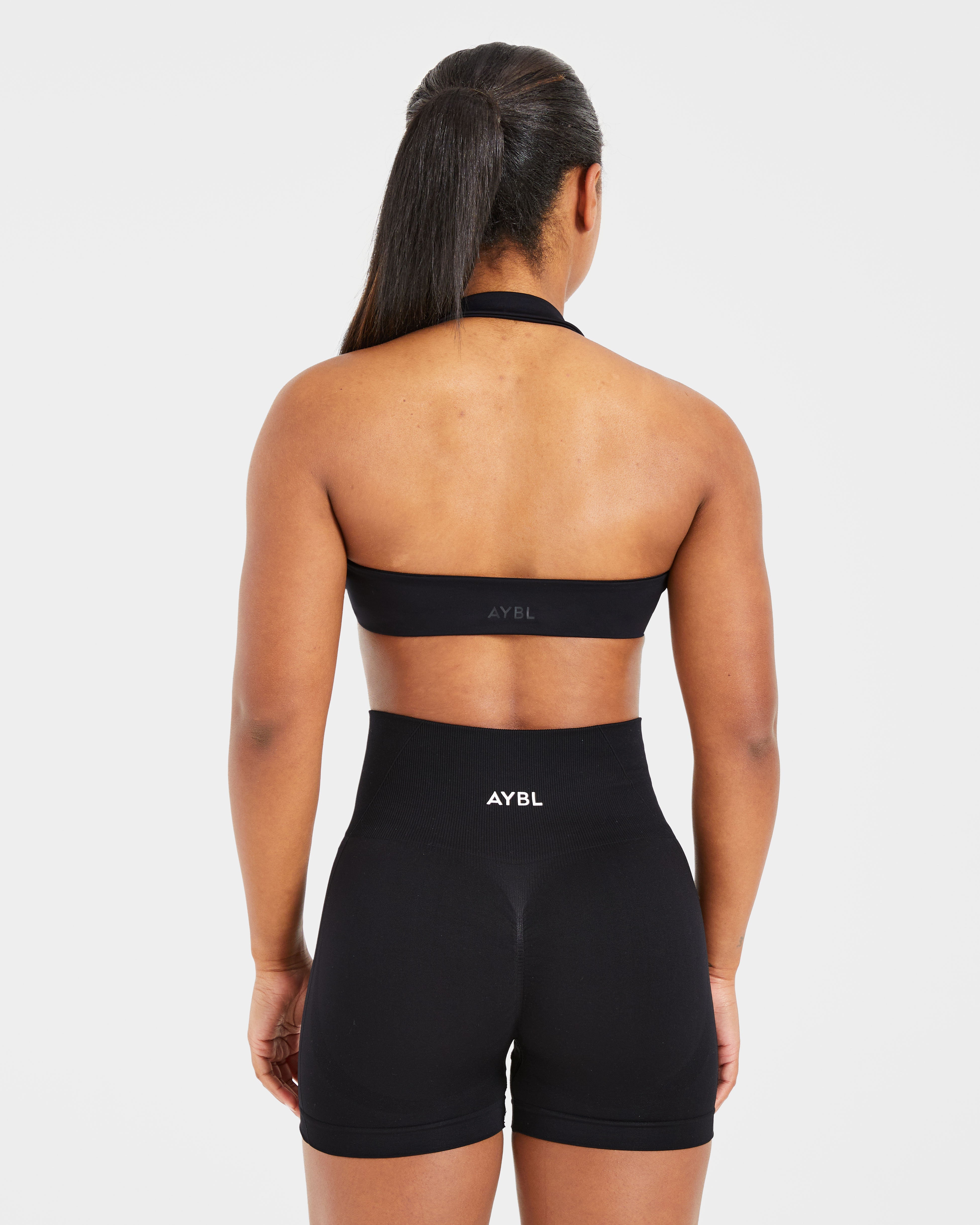 Sports Bra Essenziale a Spalline - Nero