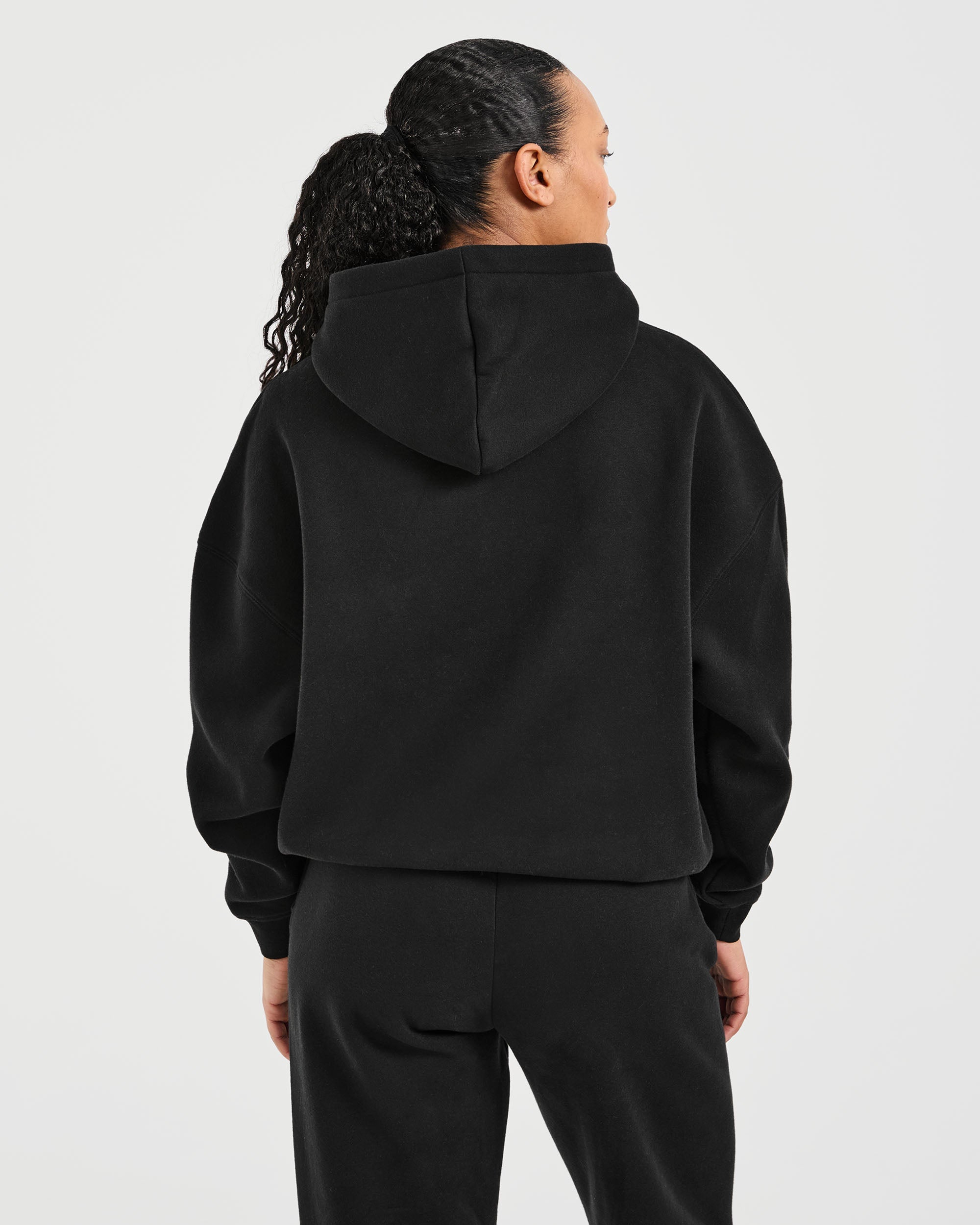 Felpe Oversized Classica in Felpa - Nero