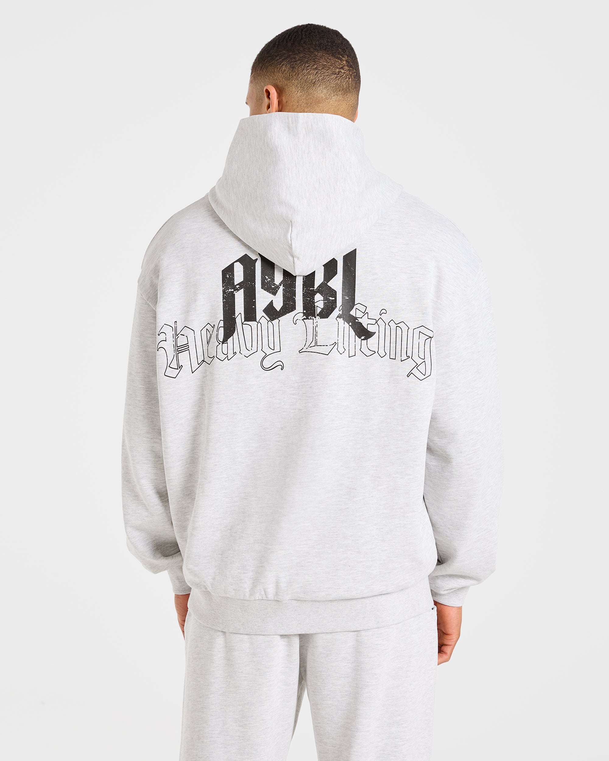 Gothic Oversized Hoodie per sollevamento pesi - Grigio Marl