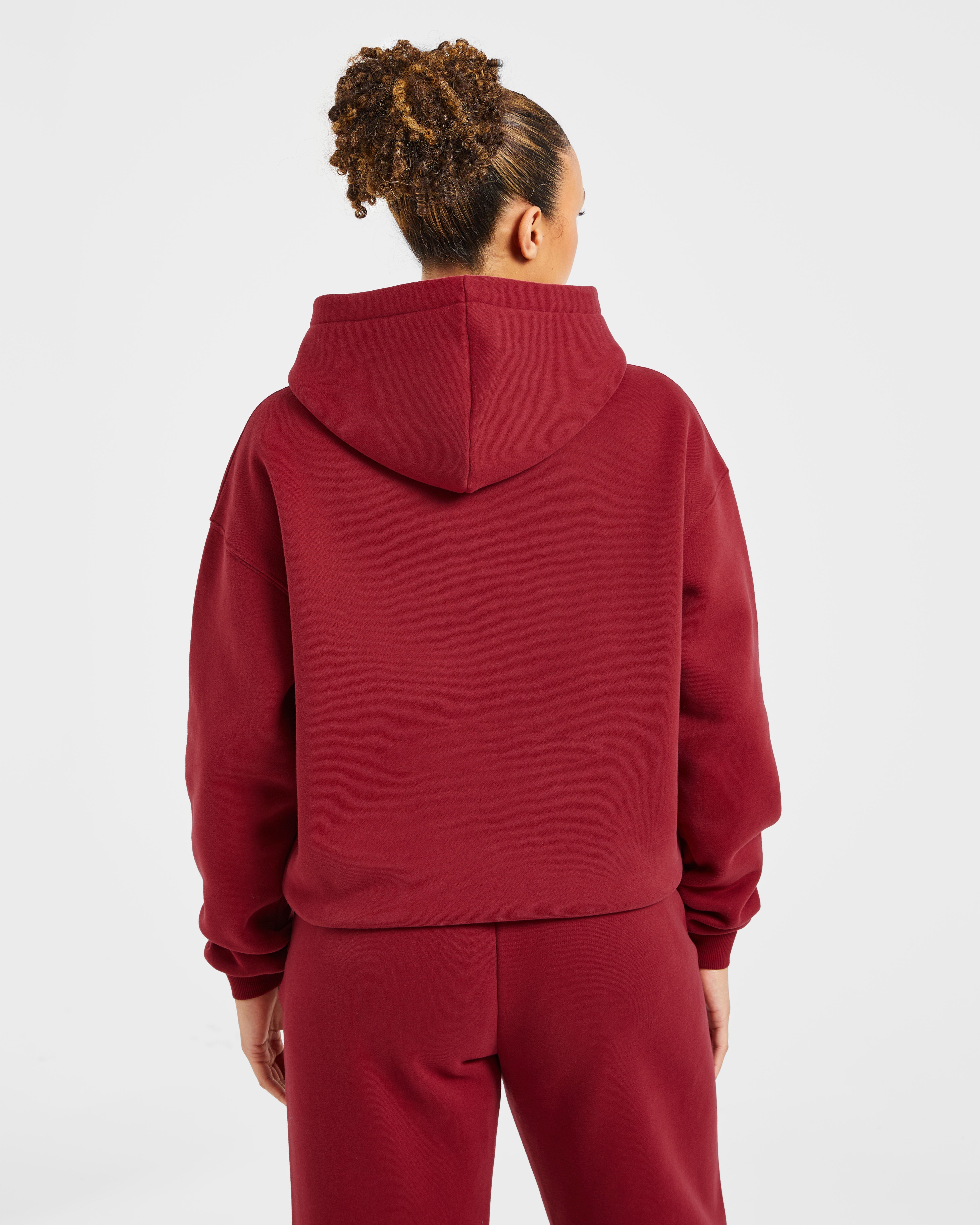 AYBL Sports Outline Felpa Oversized - Borgogna