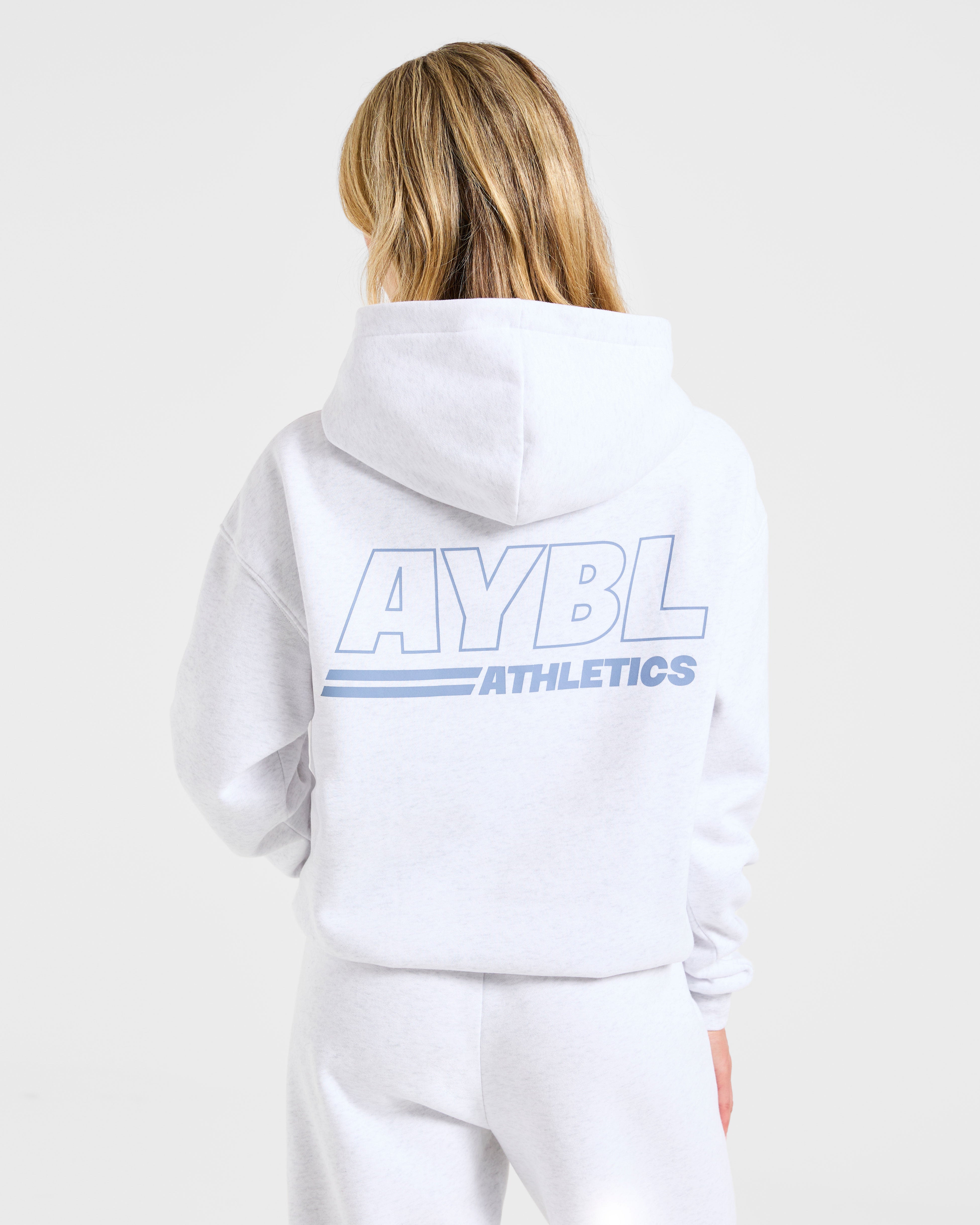Felpa Oversized da Atletica - Grigio Scurro/Azzurro Slate